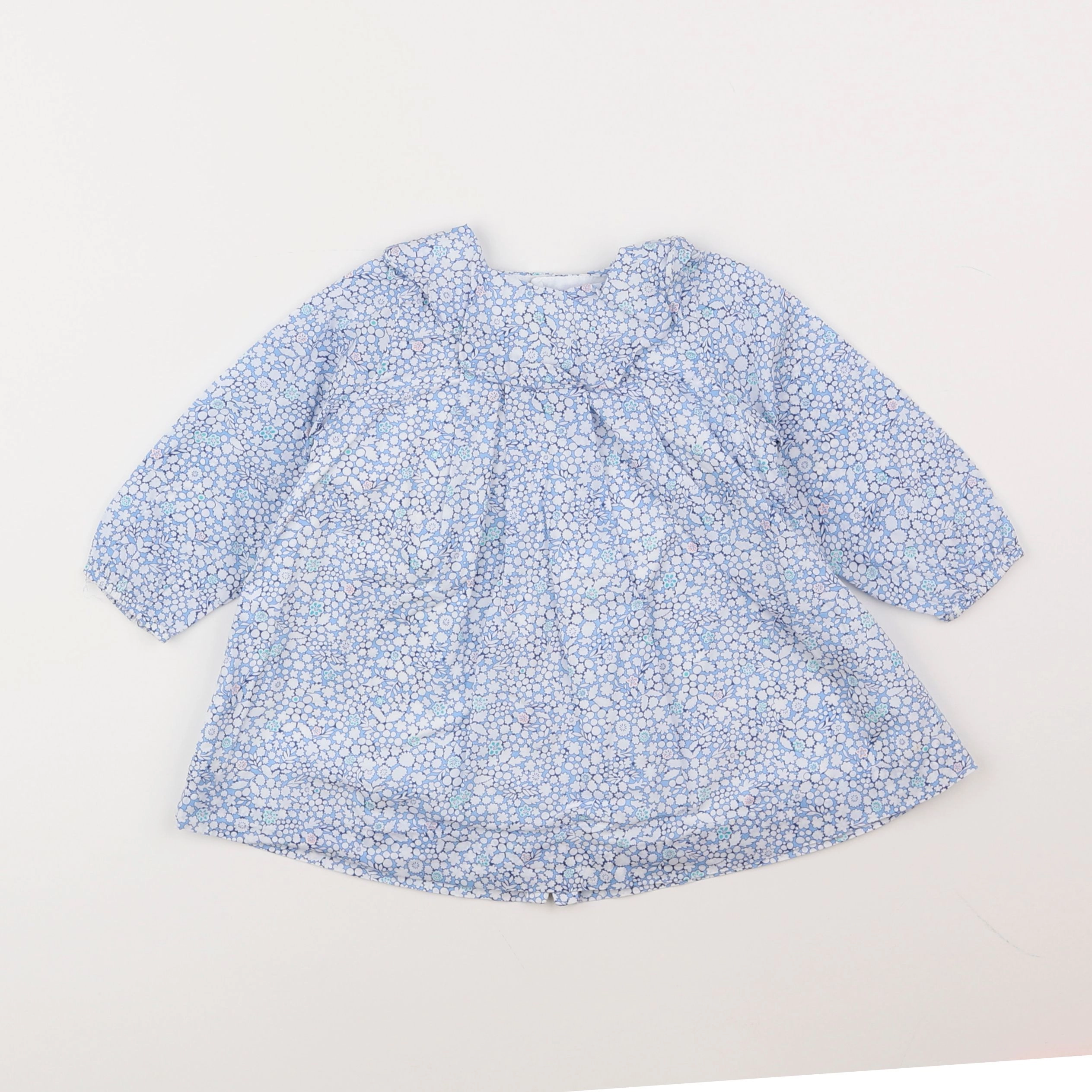 Jacadi - robe liberty bleu - 12 mois