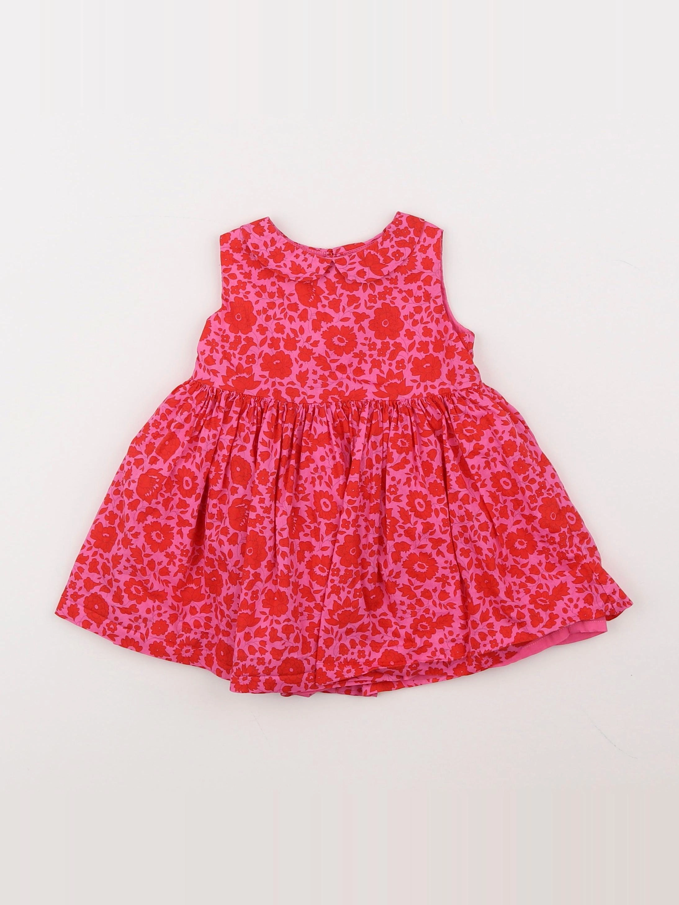 Jacadi - robe liberty rouge - 12 mois