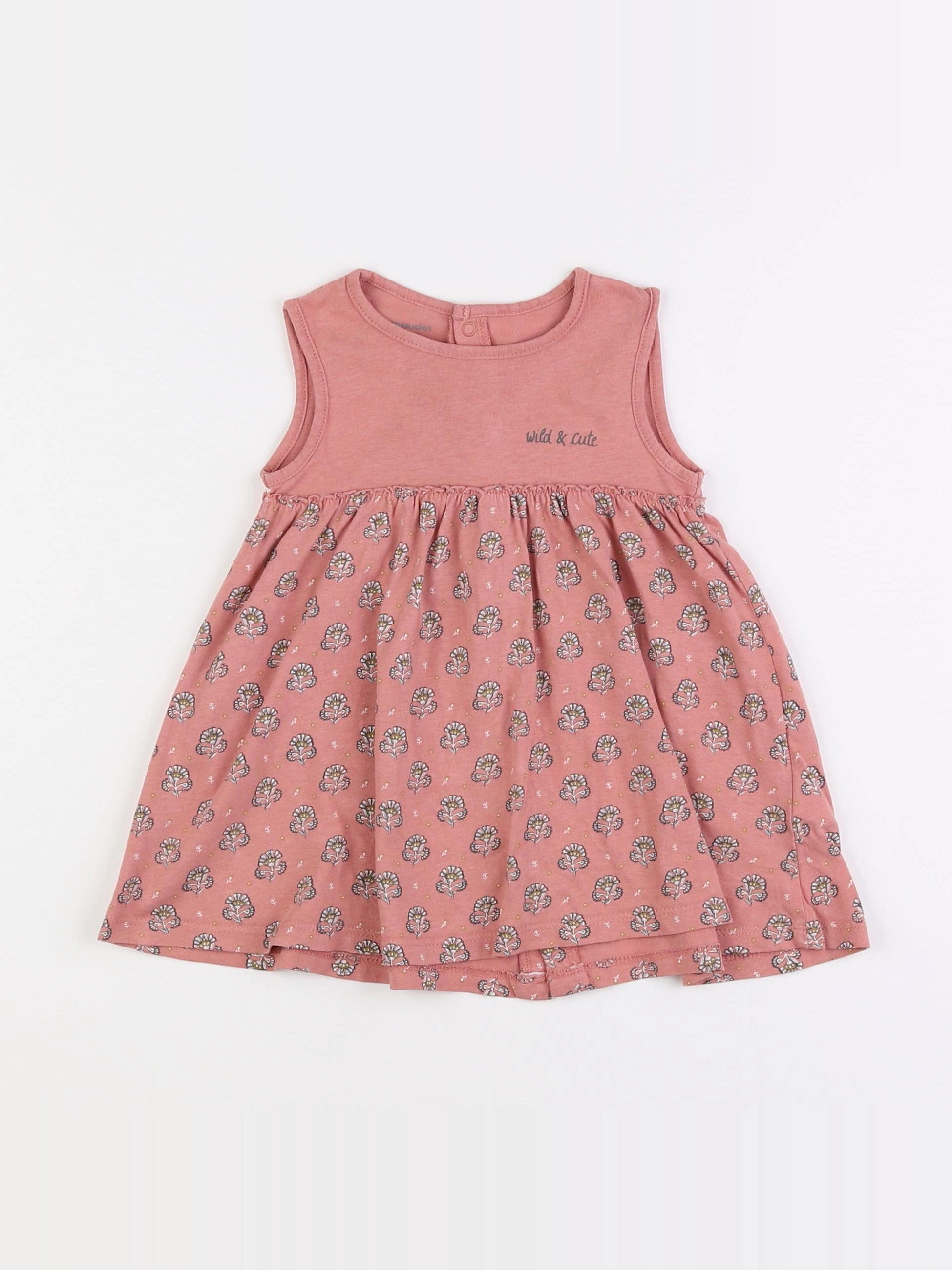 Vertbaudet - robe rose - 9 mois