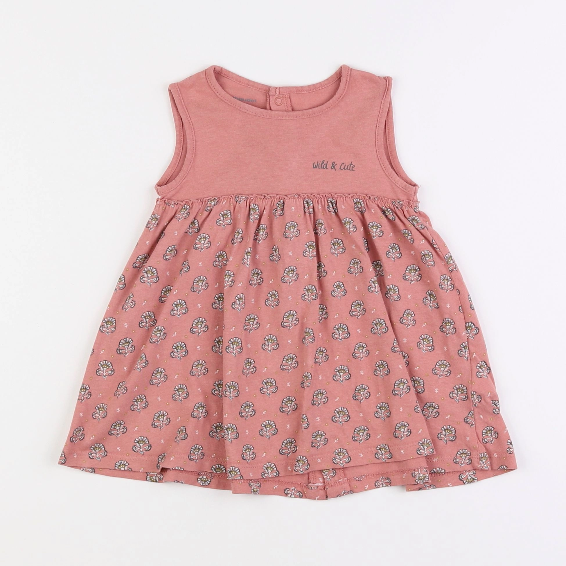 Vertbaudet - robe rose - 9 mois