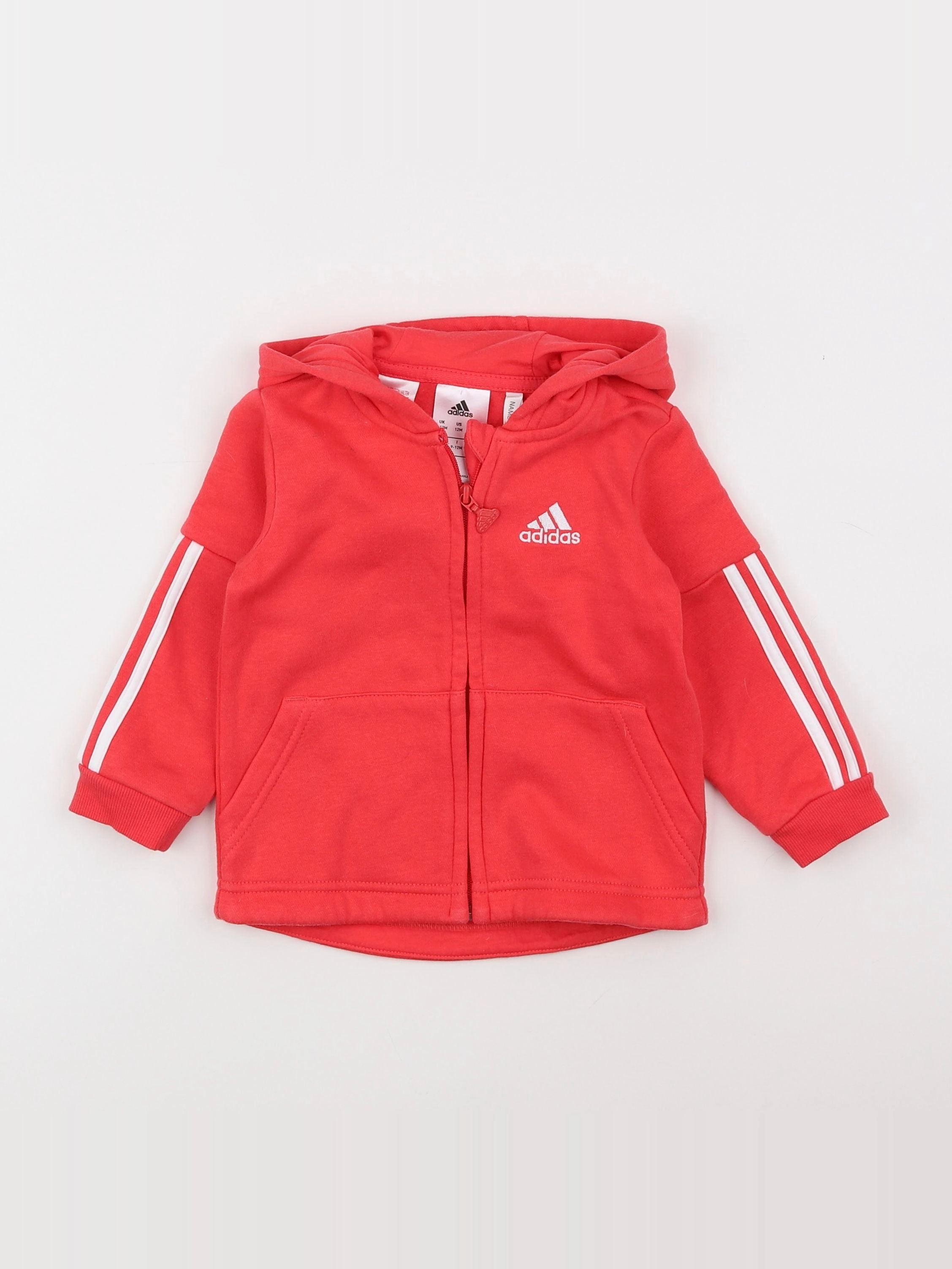 Adidas - sweat rose - 9/12 mois