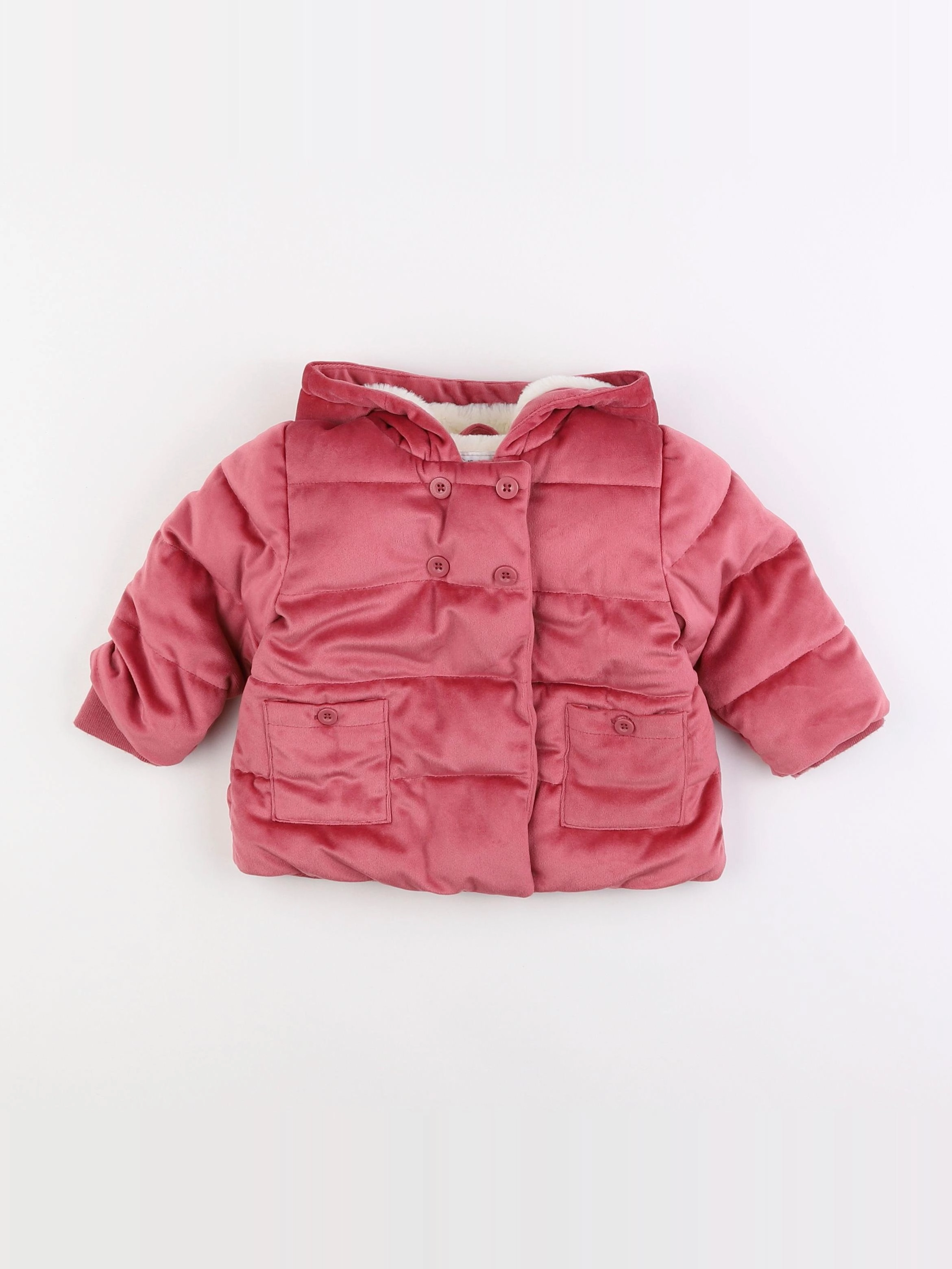 Vertbaudet - manteau rose - 6 mois