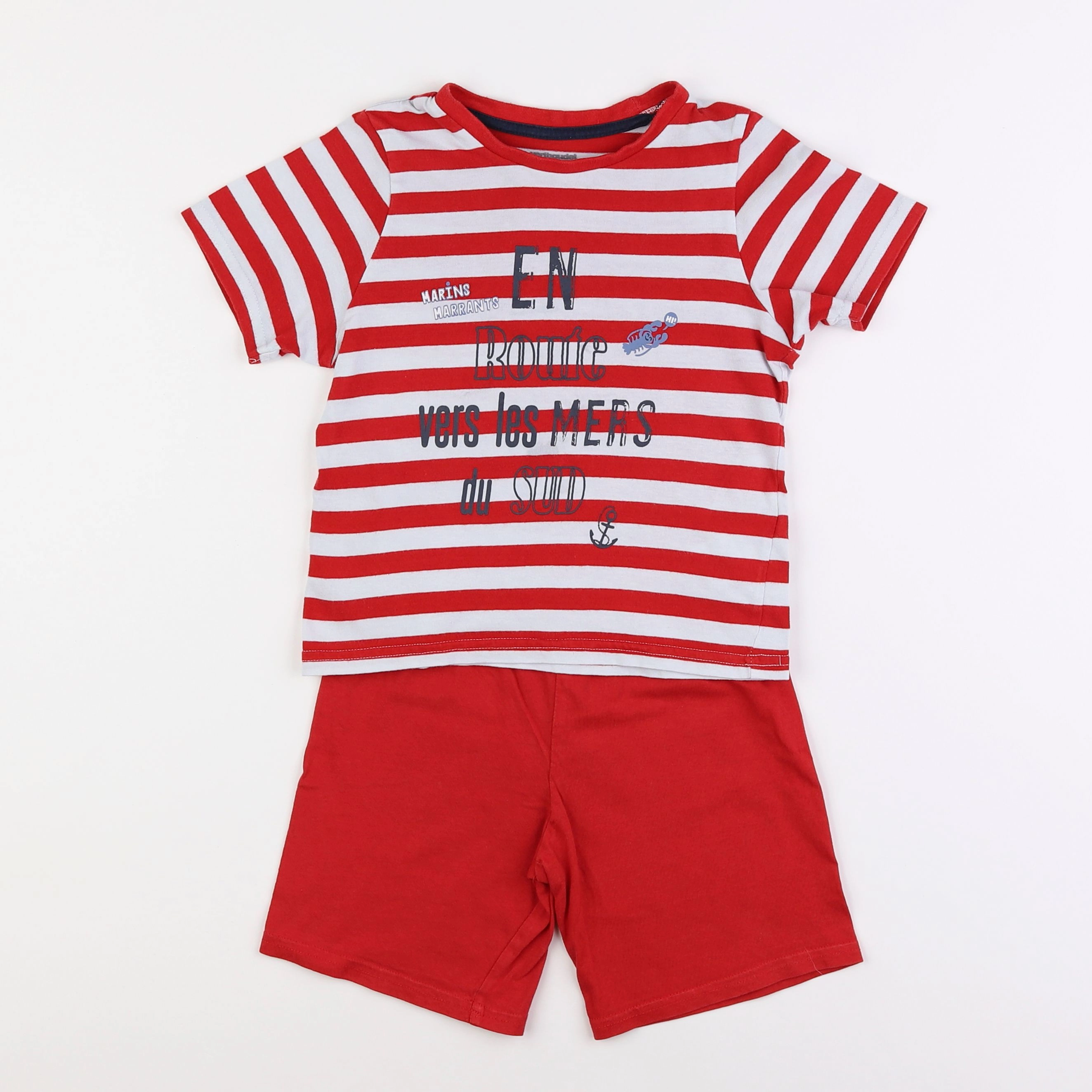 Vertbaudet - pyjama coton rouge - 5 ans