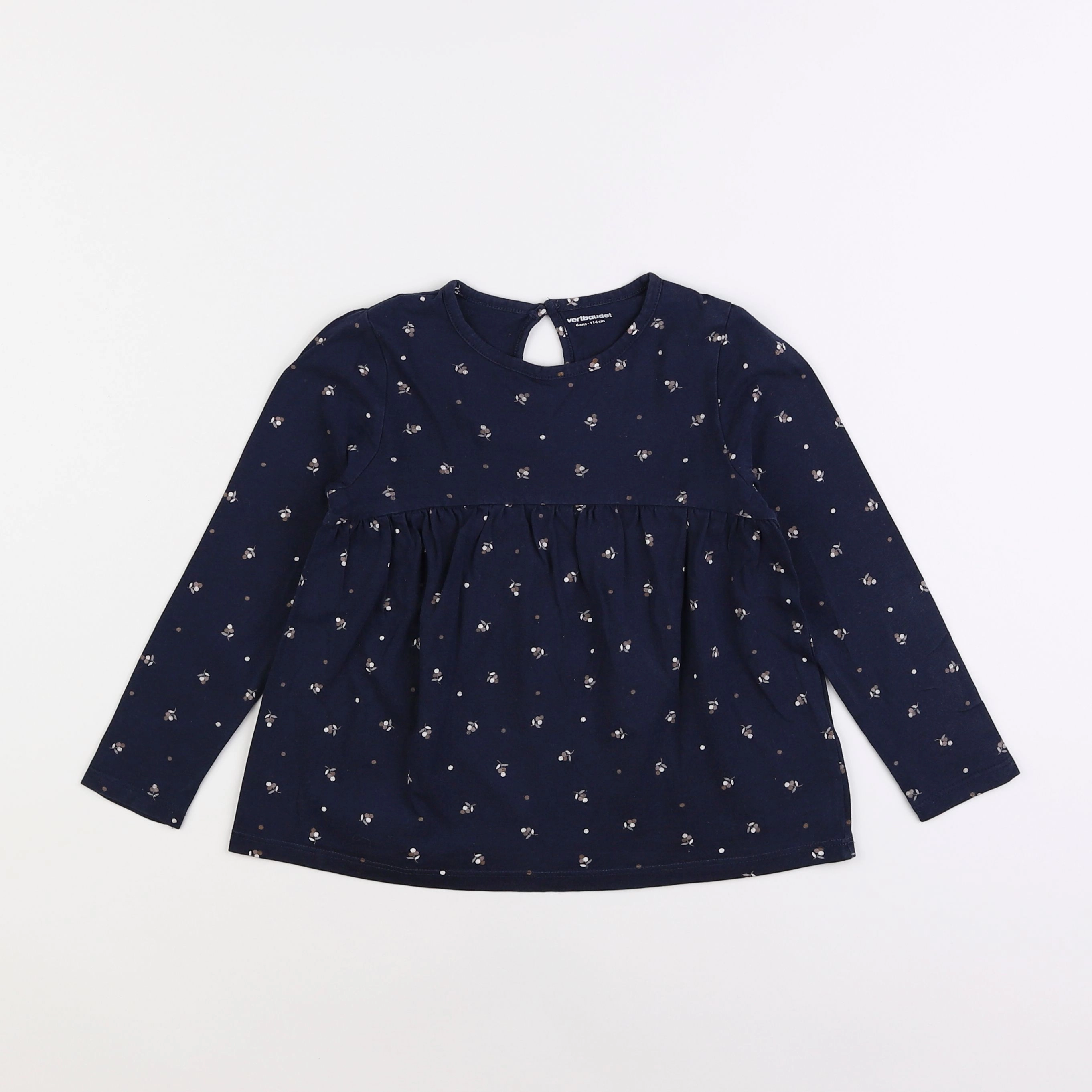 Vertbaudet - tee-shirt bleu - 6 ans