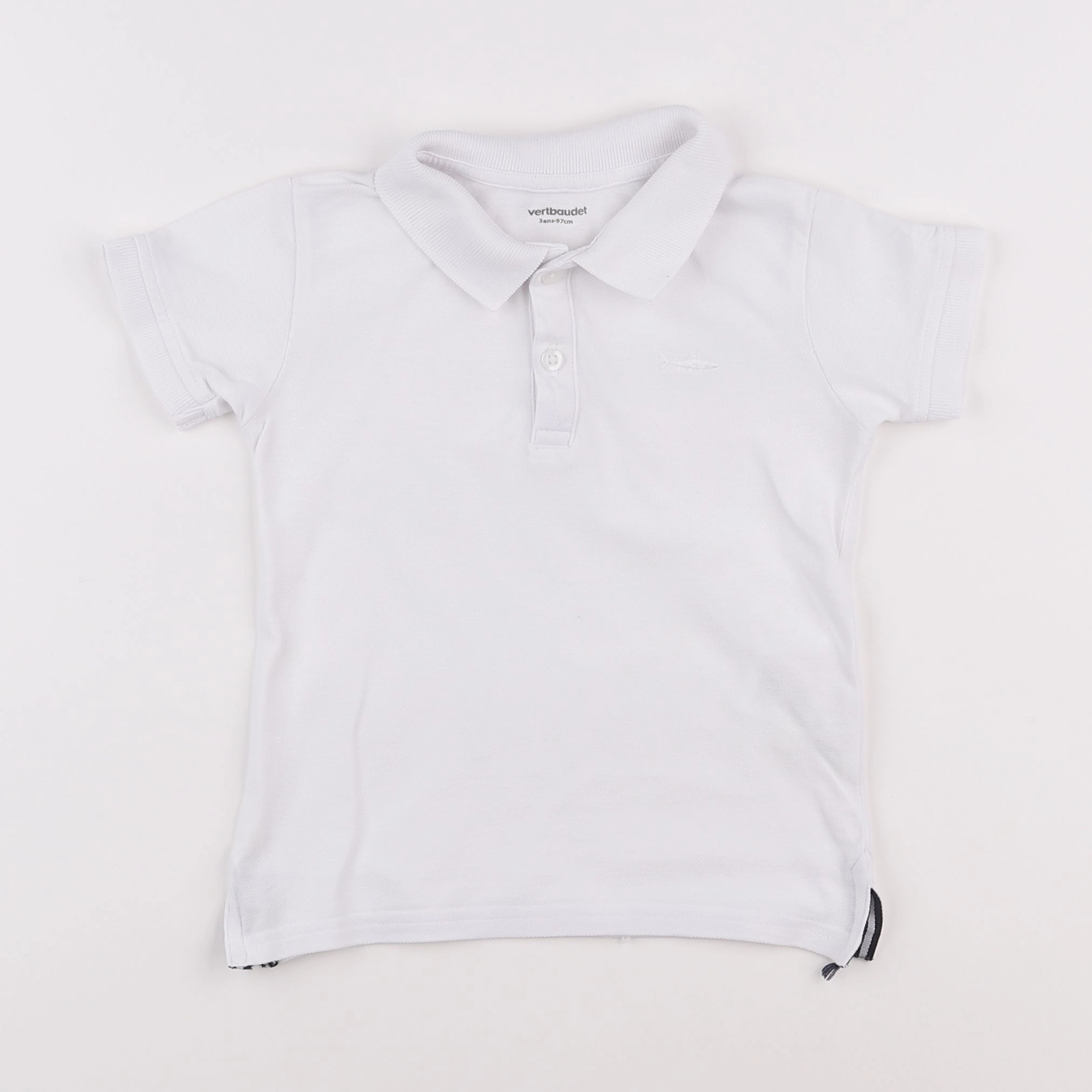 Vertbaudet - polo blanc - 3 ans