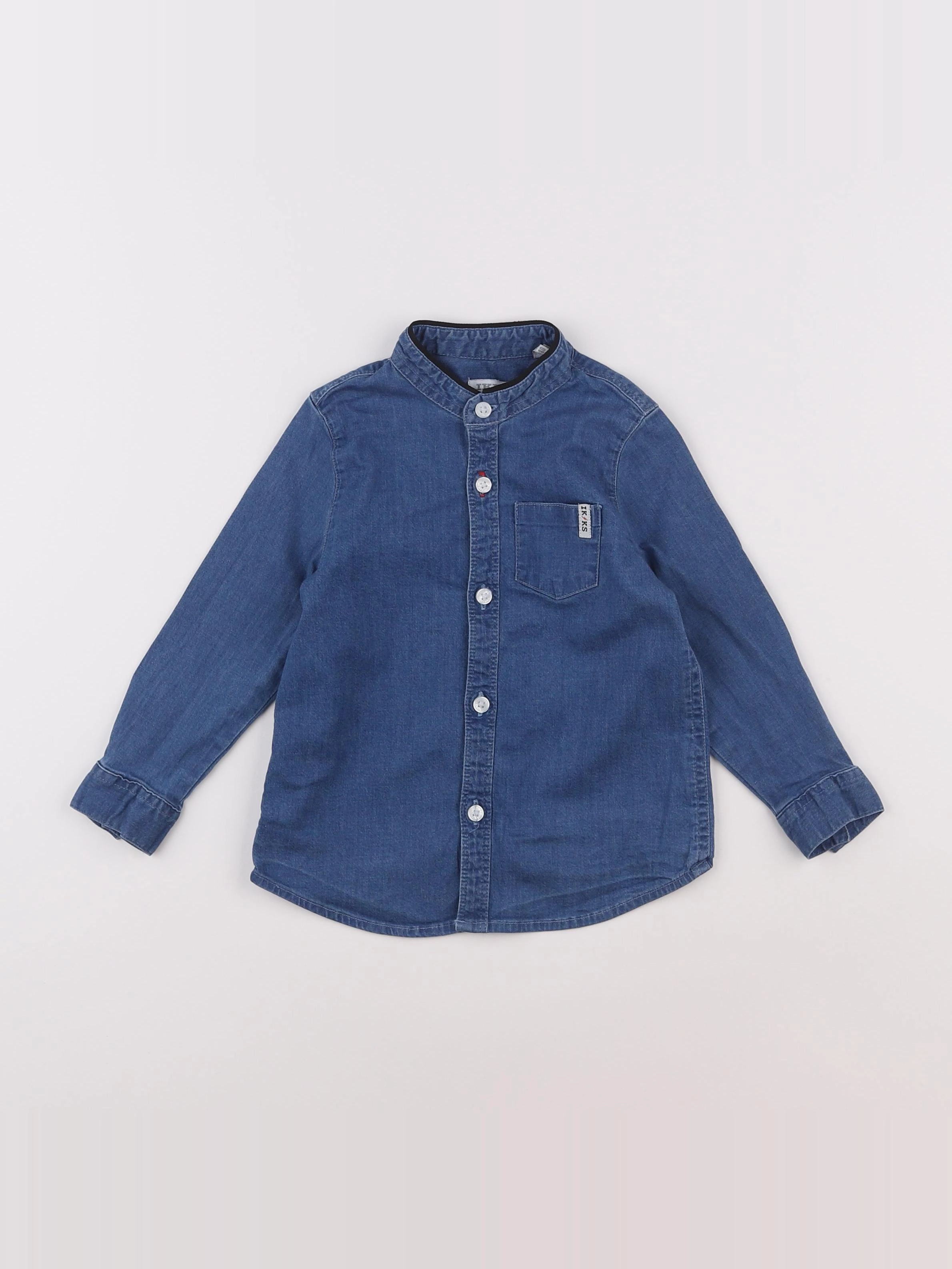 IKKS - chemise imprimé au dos bleu - 18 mois