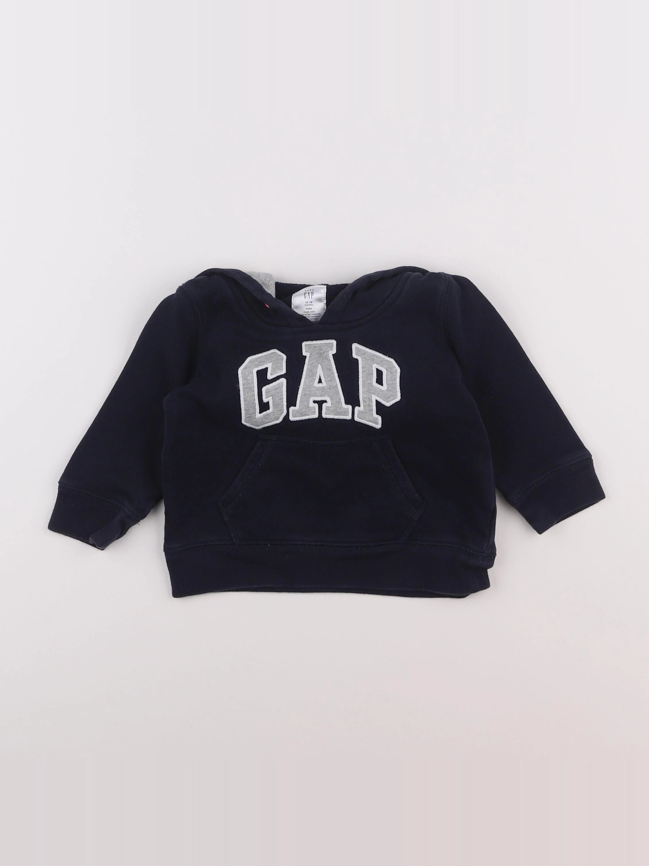 GAP - sweat bleu - 12/18 mois