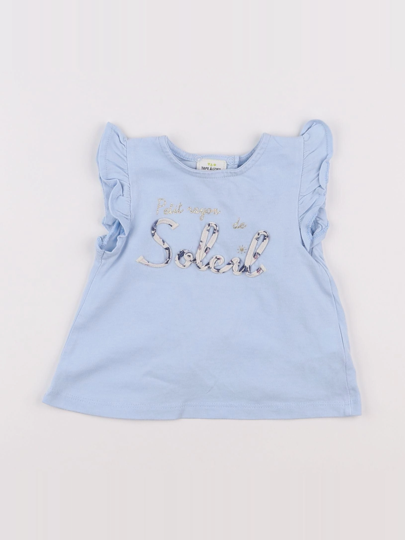 Tape à l'oeil - tee-shirt bleu - 9 mois