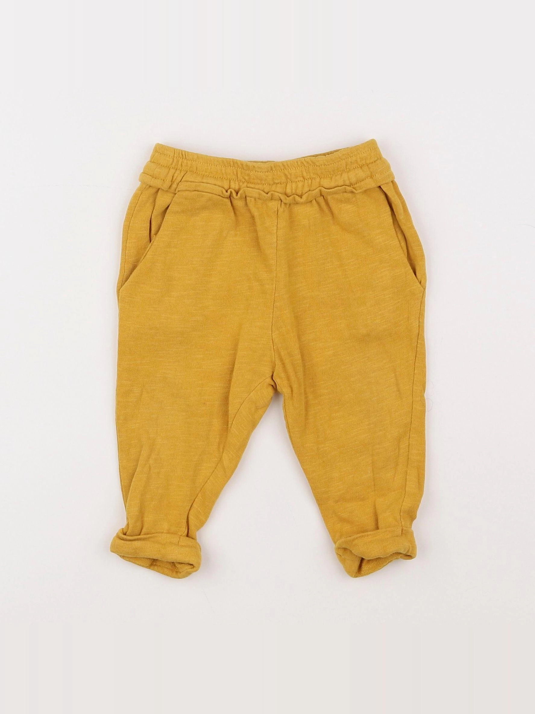 Vertbaudet - pantalon jaune - 9 mois