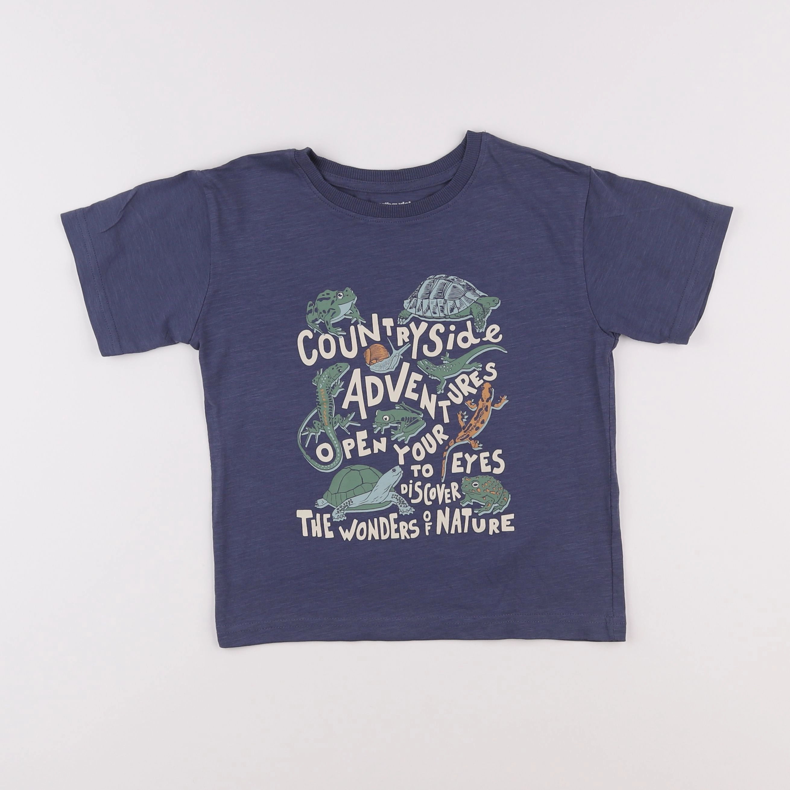 Vertbaudet - tee-shirt bleu - 6 ans