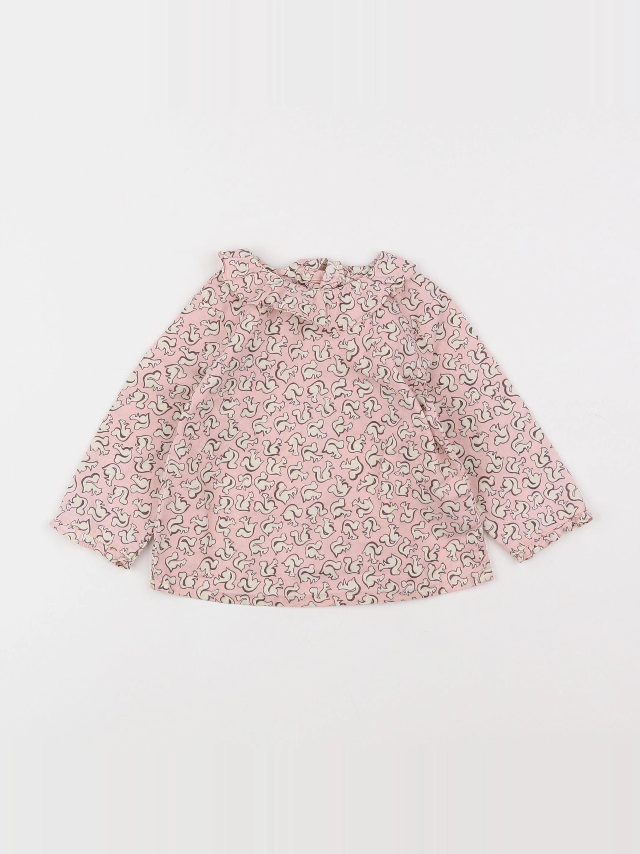 Bonpoint - blouse rose - 12 mois