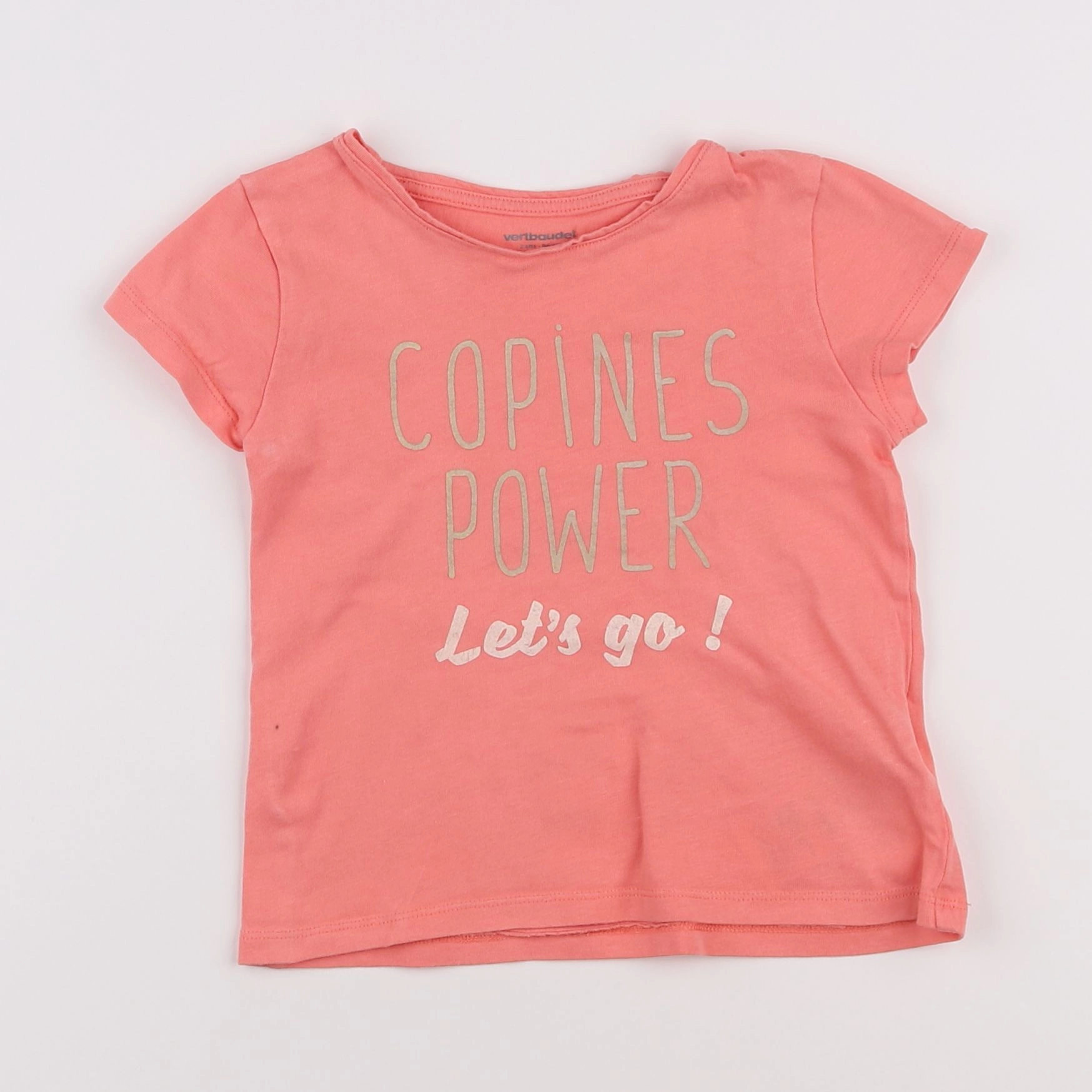 Vertbaudet - tee-shirt rose - 2 ans