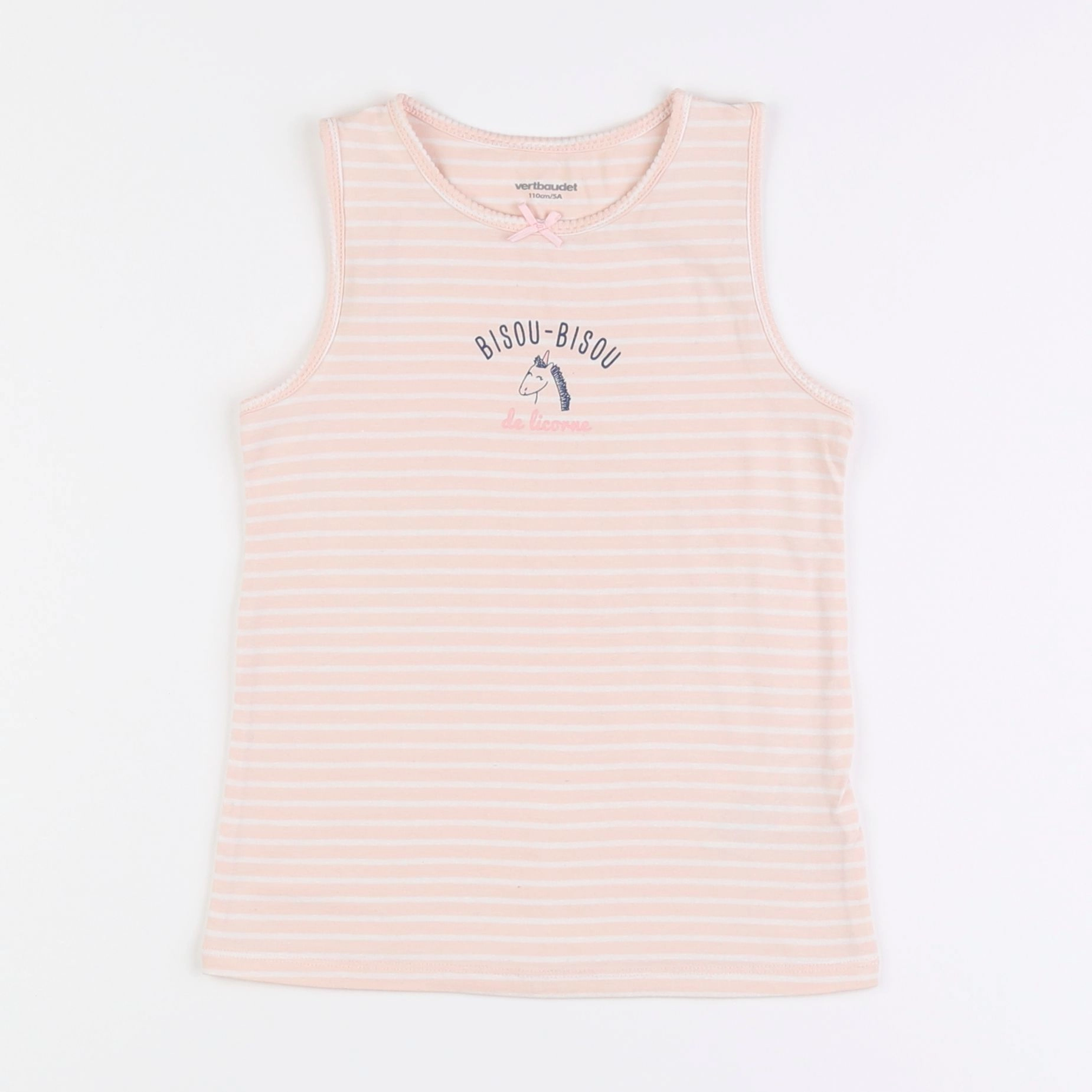 Vertbaudet - maillot de corps rose - 5 ans