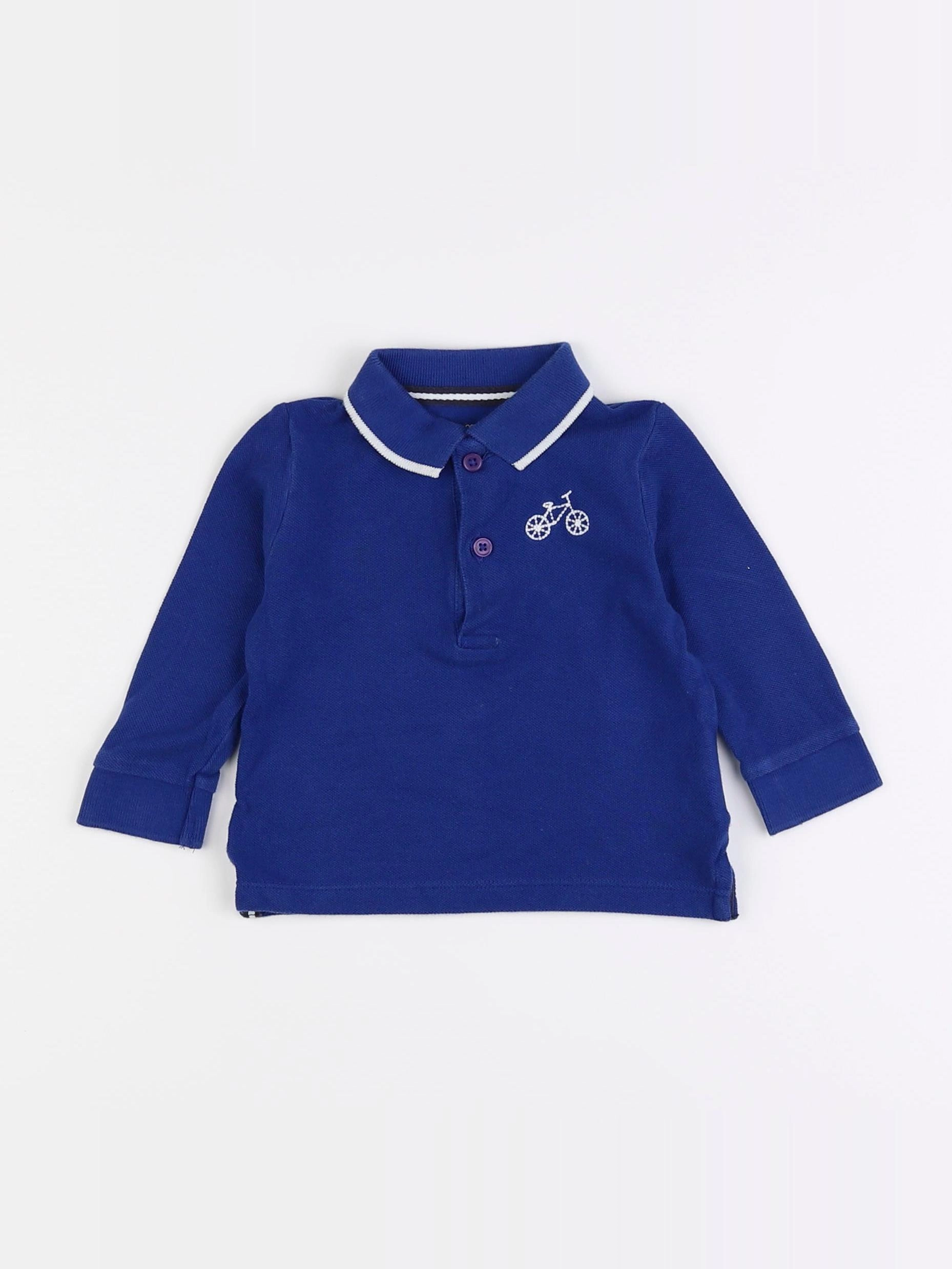 Boutchou - polo bleu - 9 mois