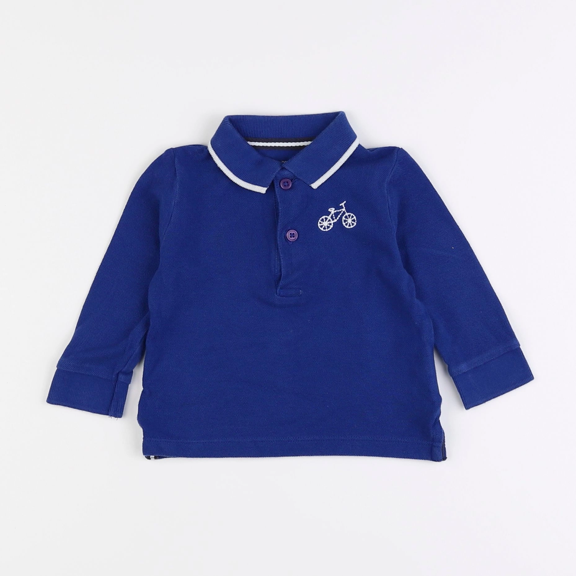 Boutchou - polo bleu - 9 mois