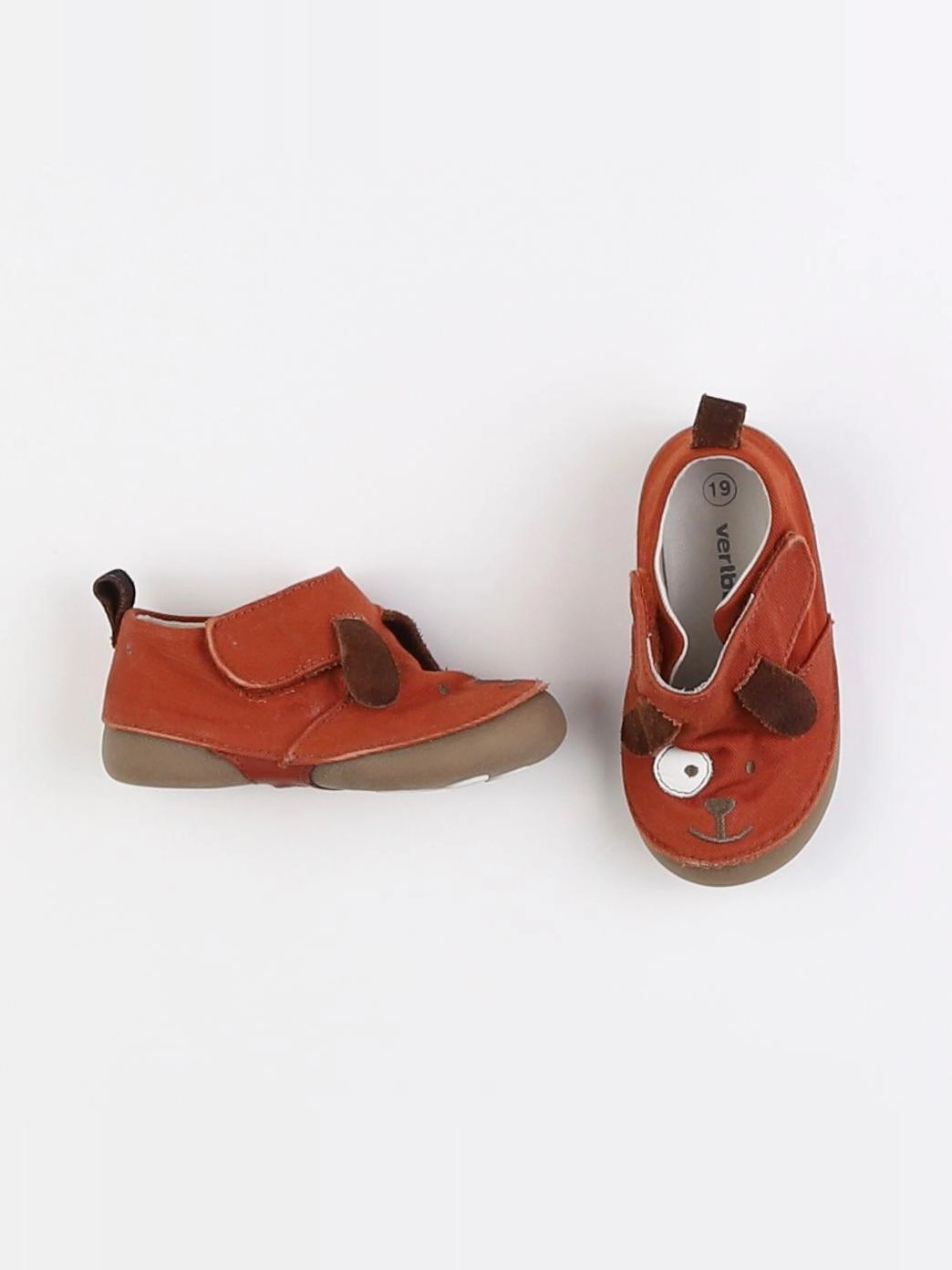 Vertbaudet - chaussons marron - pointure 19