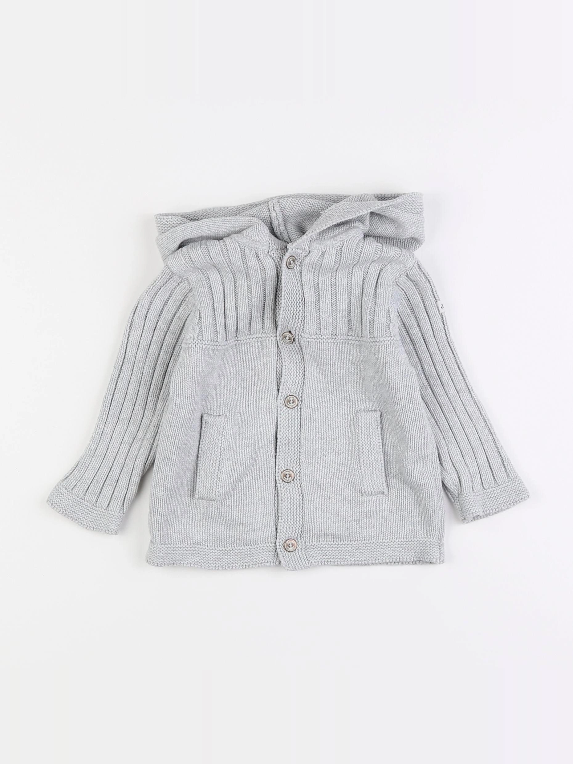 Jacadi - gilet gris - 12 mois