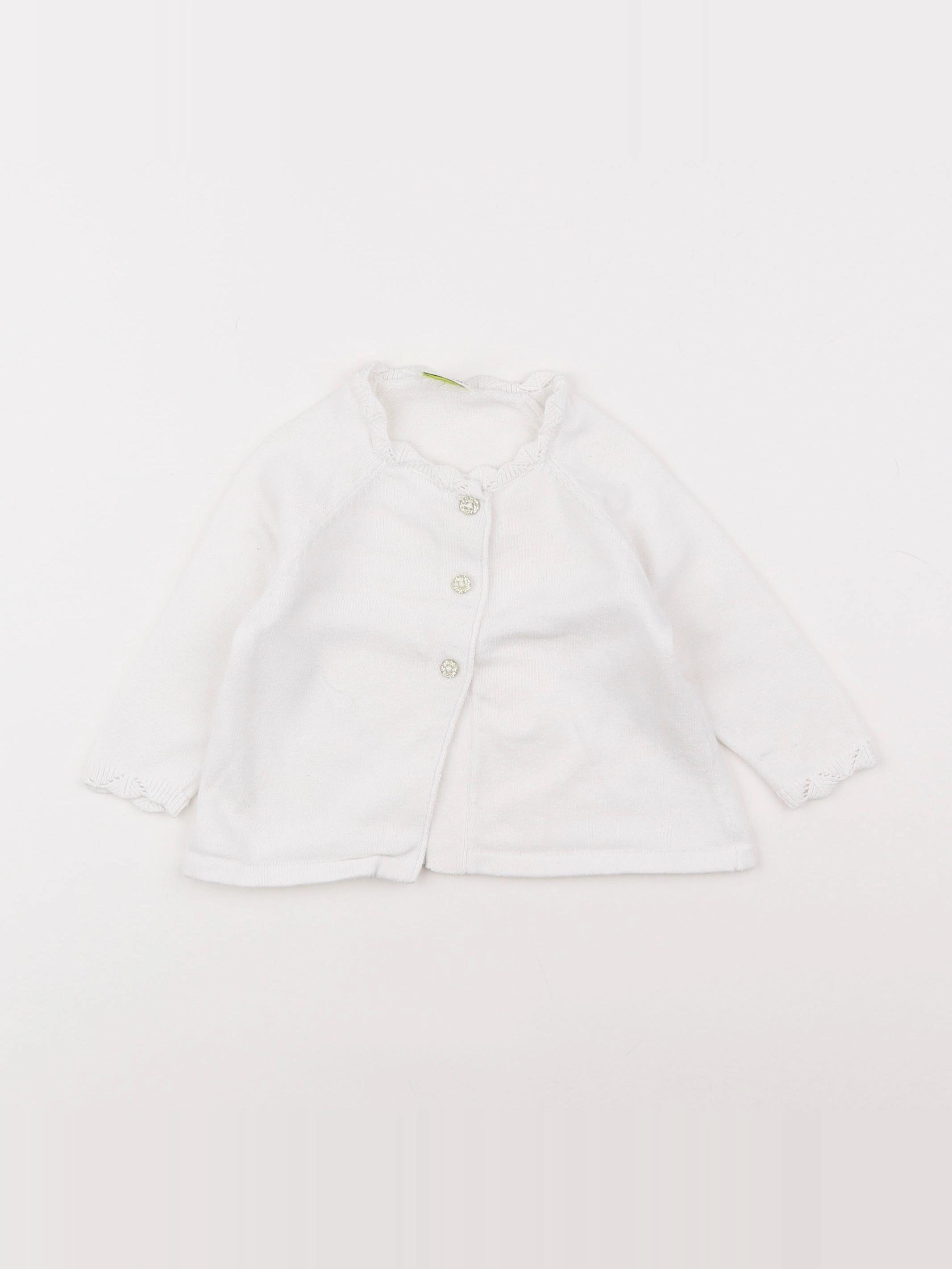 Tape à l'oeil - gilet blanc - 6 mois