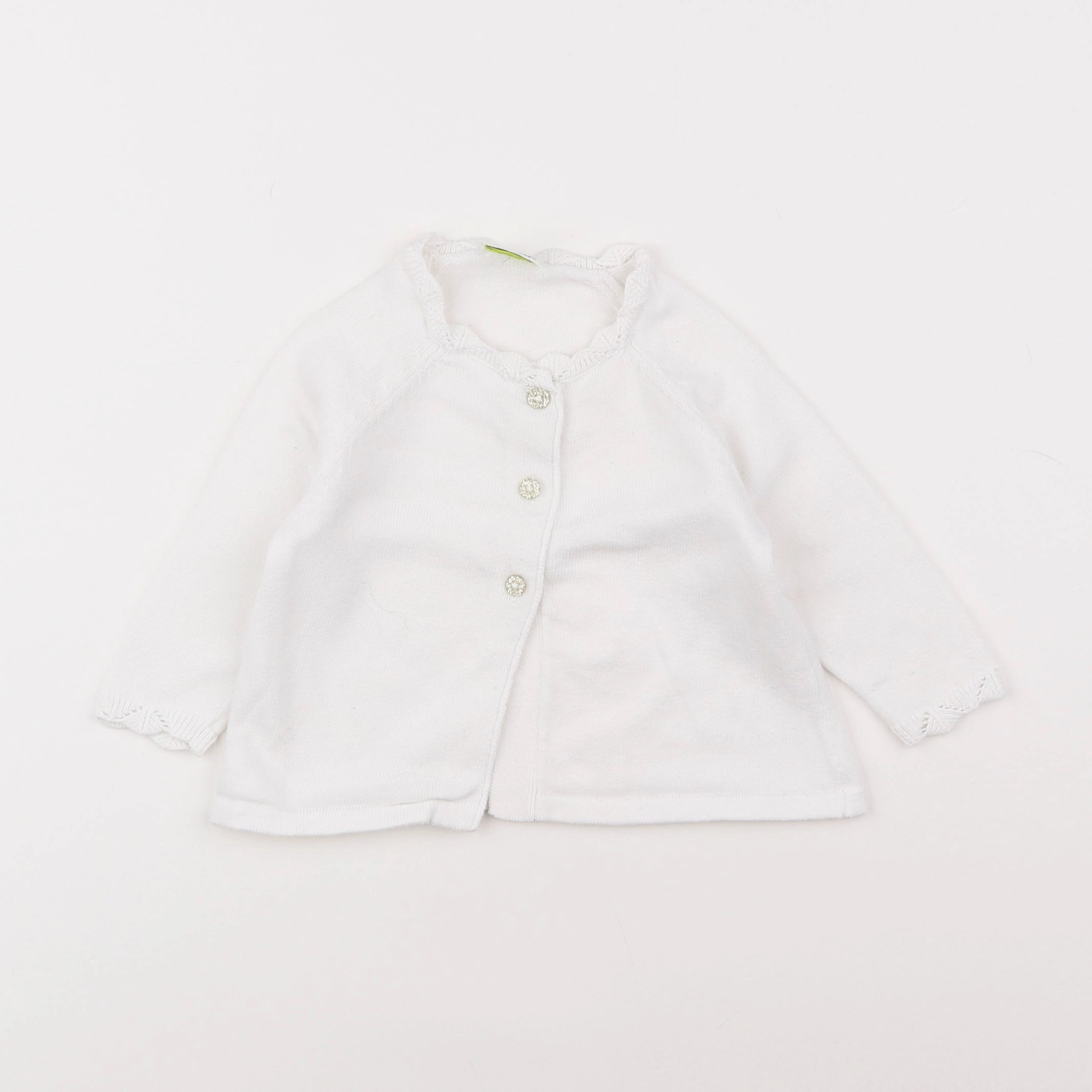Tape à l'oeil - gilet blanc - 6 mois