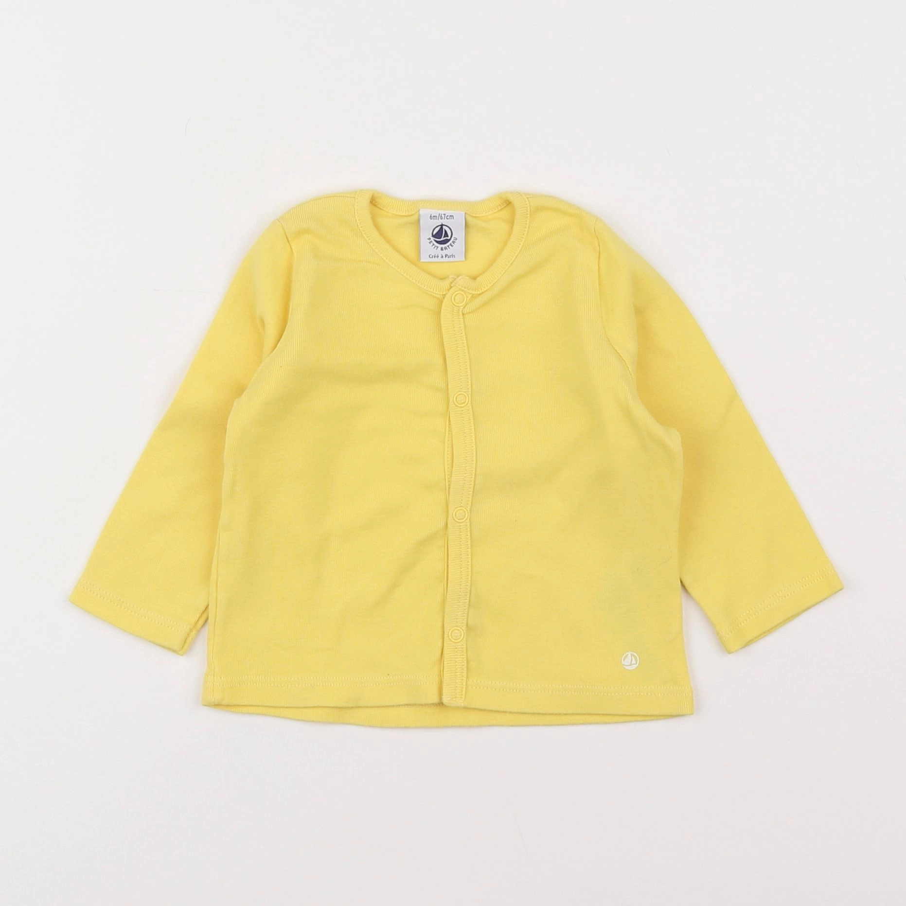 Petit Bateau - tee-shirt jaune - 6 mois