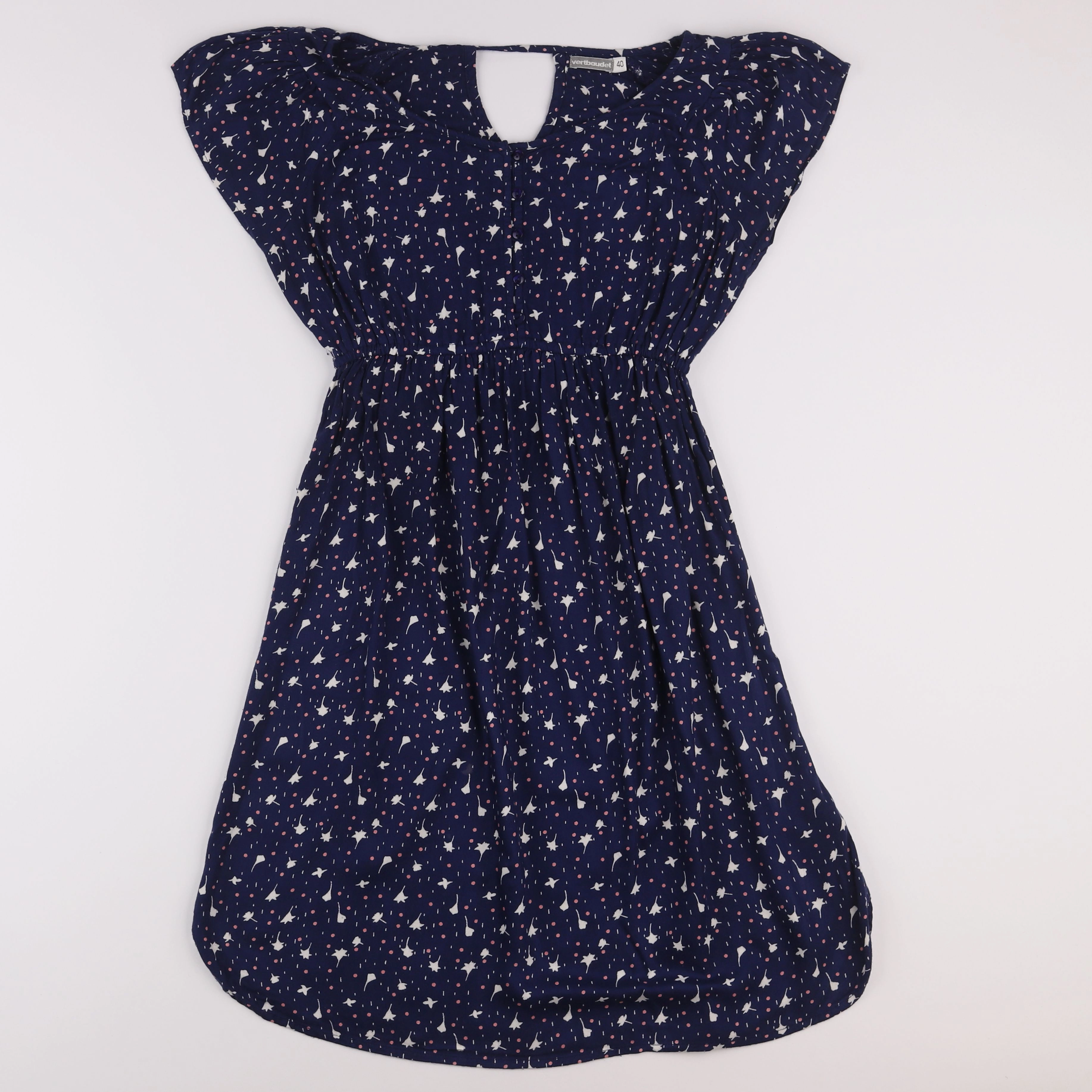 Vertbaudet - robe allaitement, grossesse bleu - 40