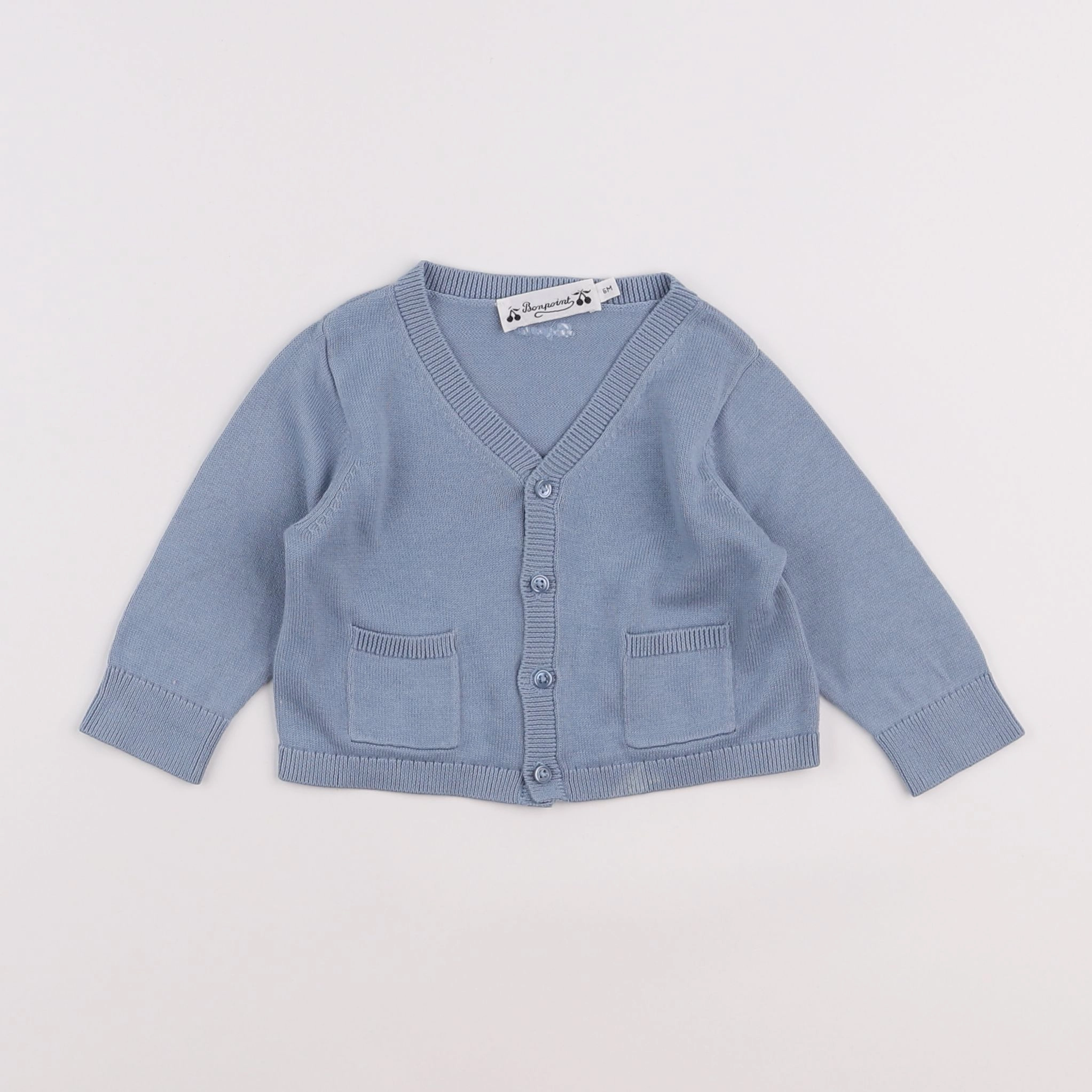 Bonpoint - gilet bleu - 6 mois