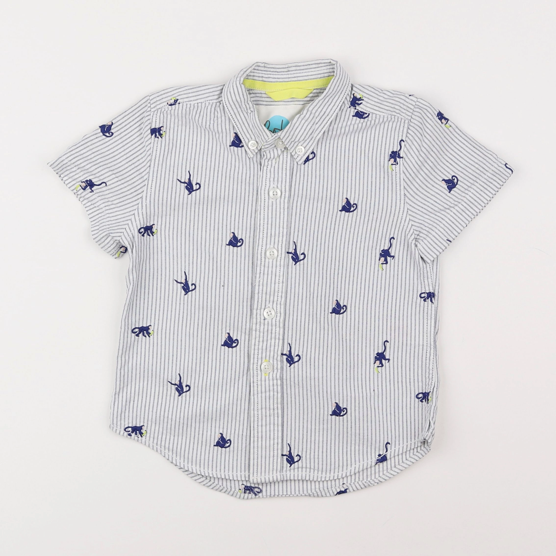 Boden - chemise bleu - 3/4 ans