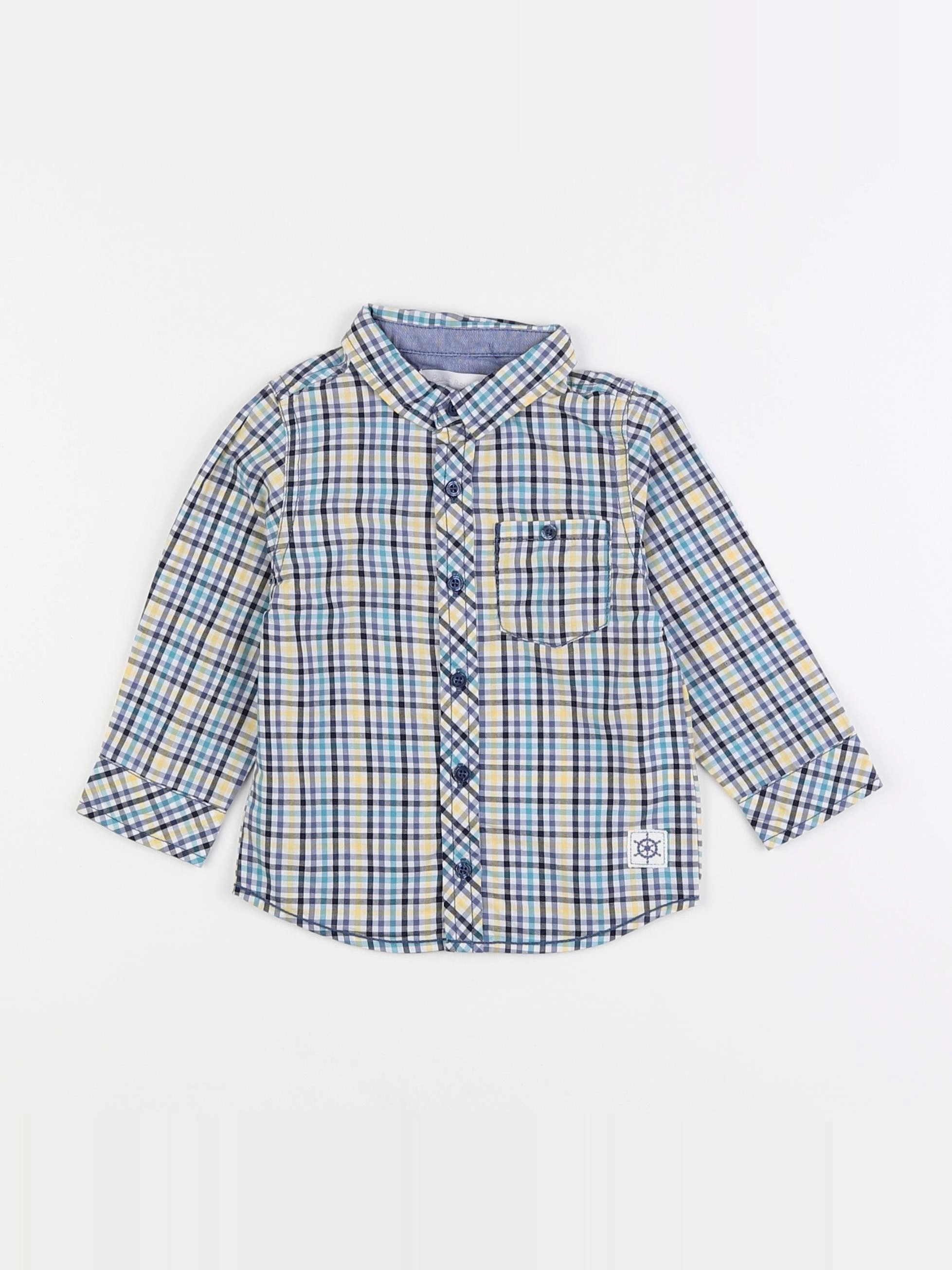 Cadet Rousselle - chemise bleu - 12 mois