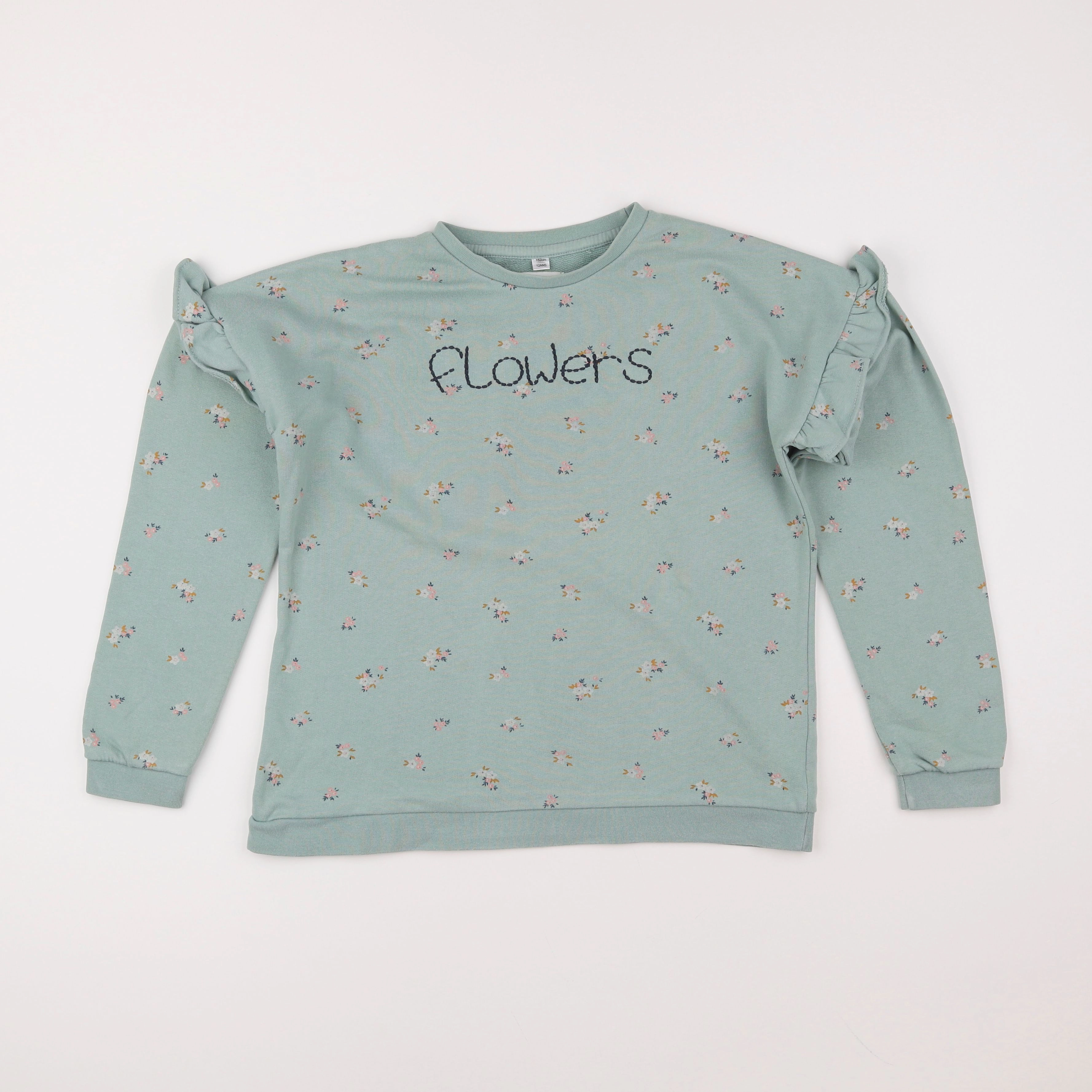 Vertbaudet - sweat vert - 12 ans