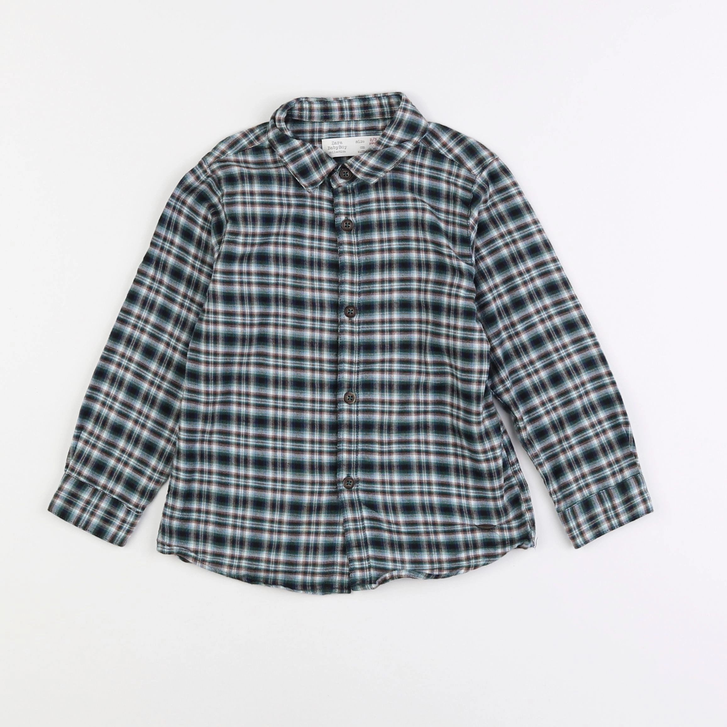 Zara - chemise bleu - 2/3 ans