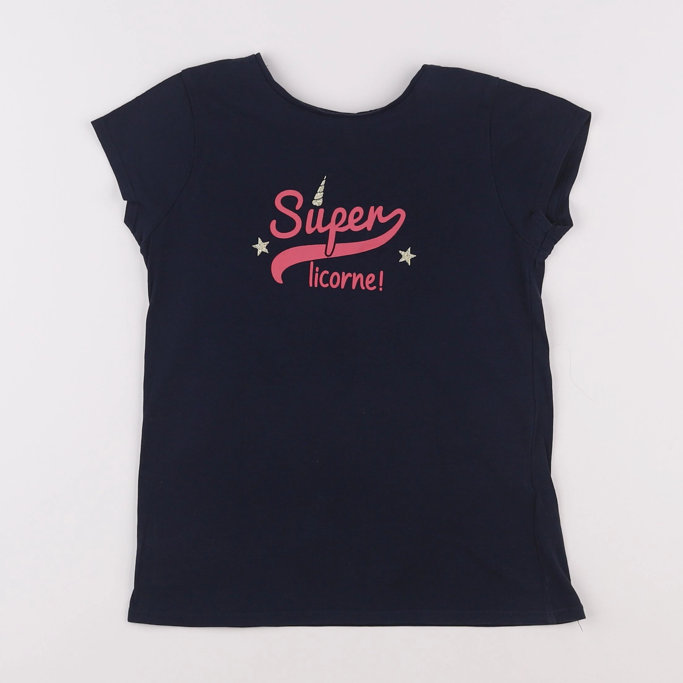 Vertbaudet - tee-shirt bleu - 8 ans