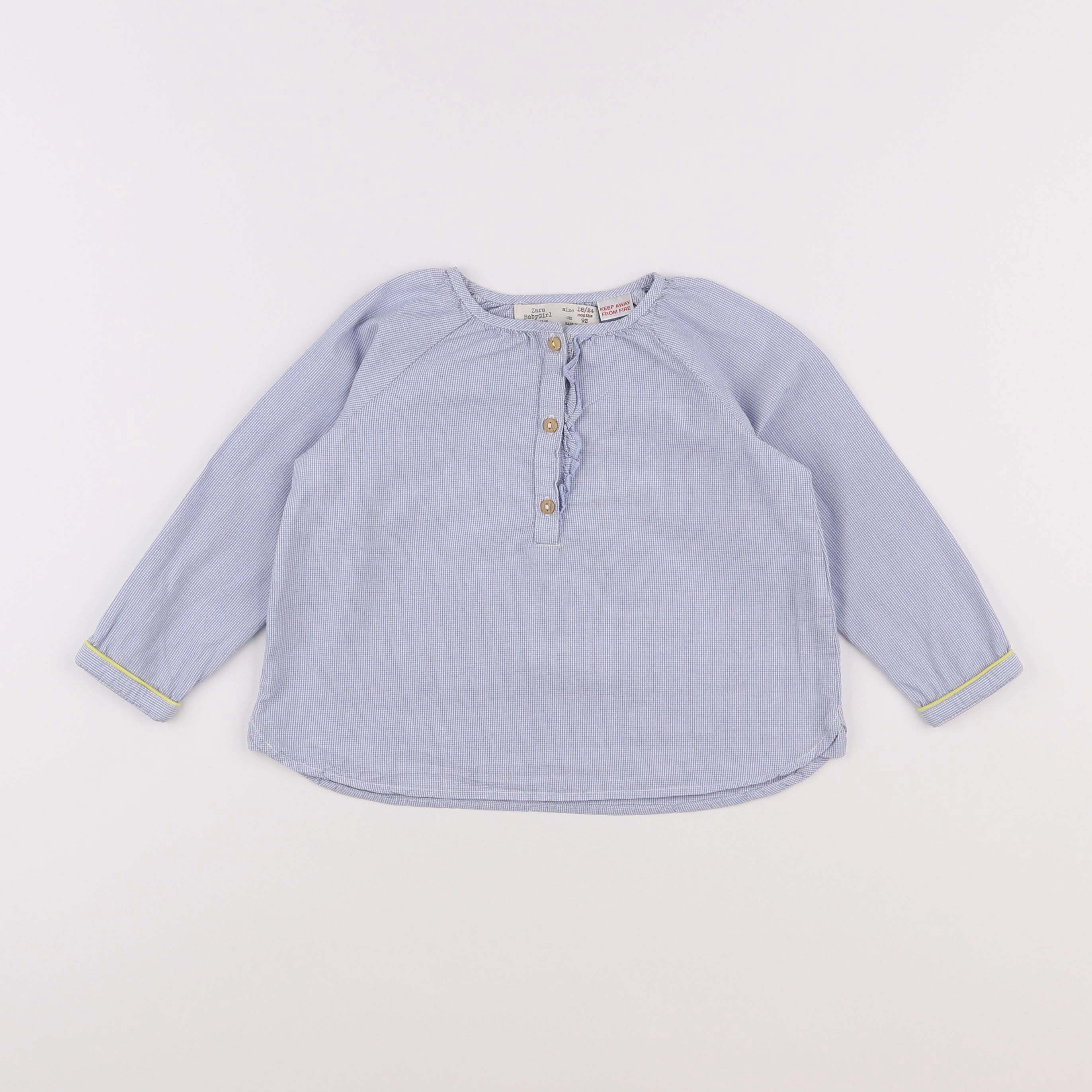 Zara - blouse bleu - 18 mois à 2 ans