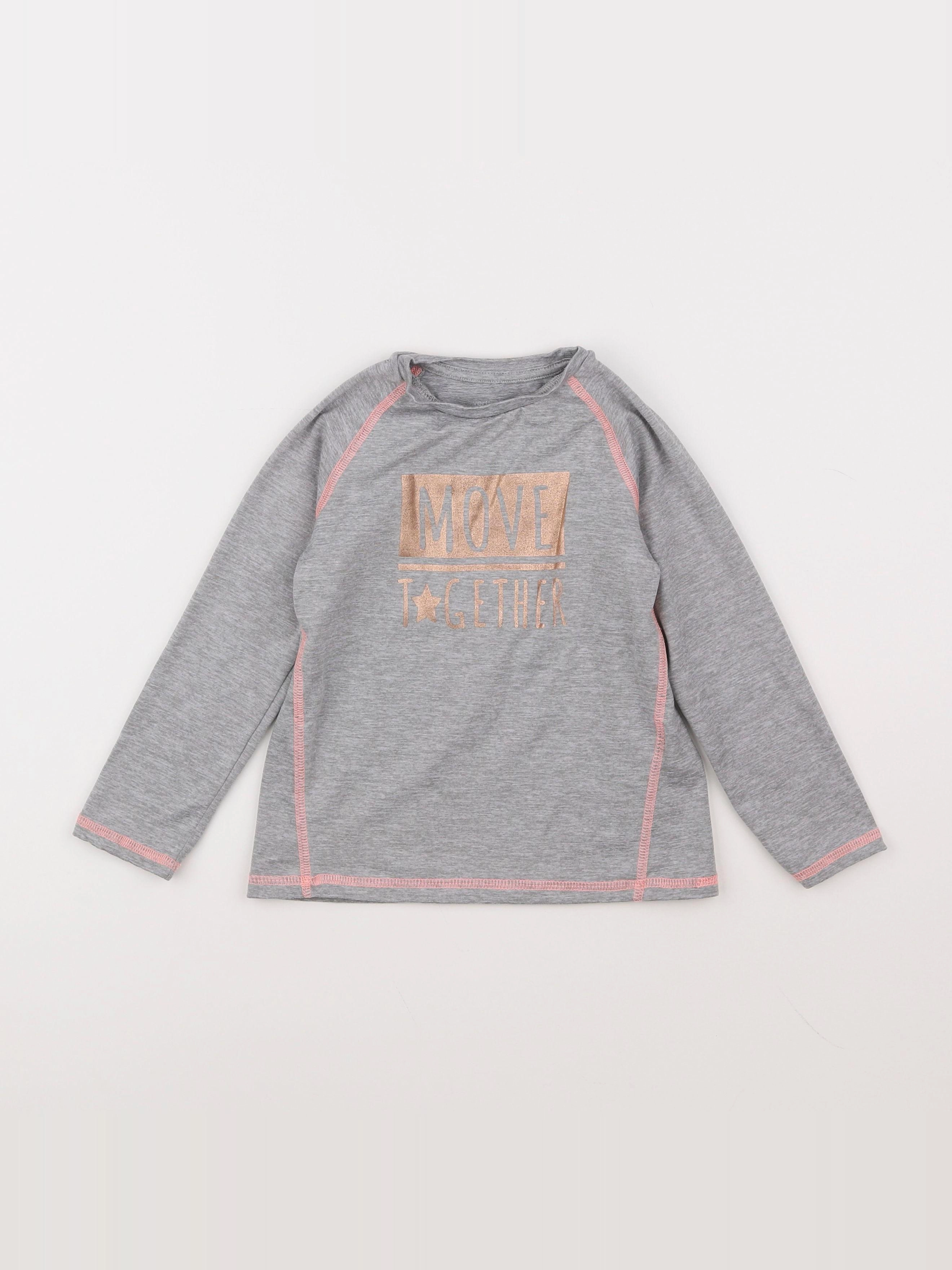 Vertbaudet - tee-shirt gris - 4 ans
