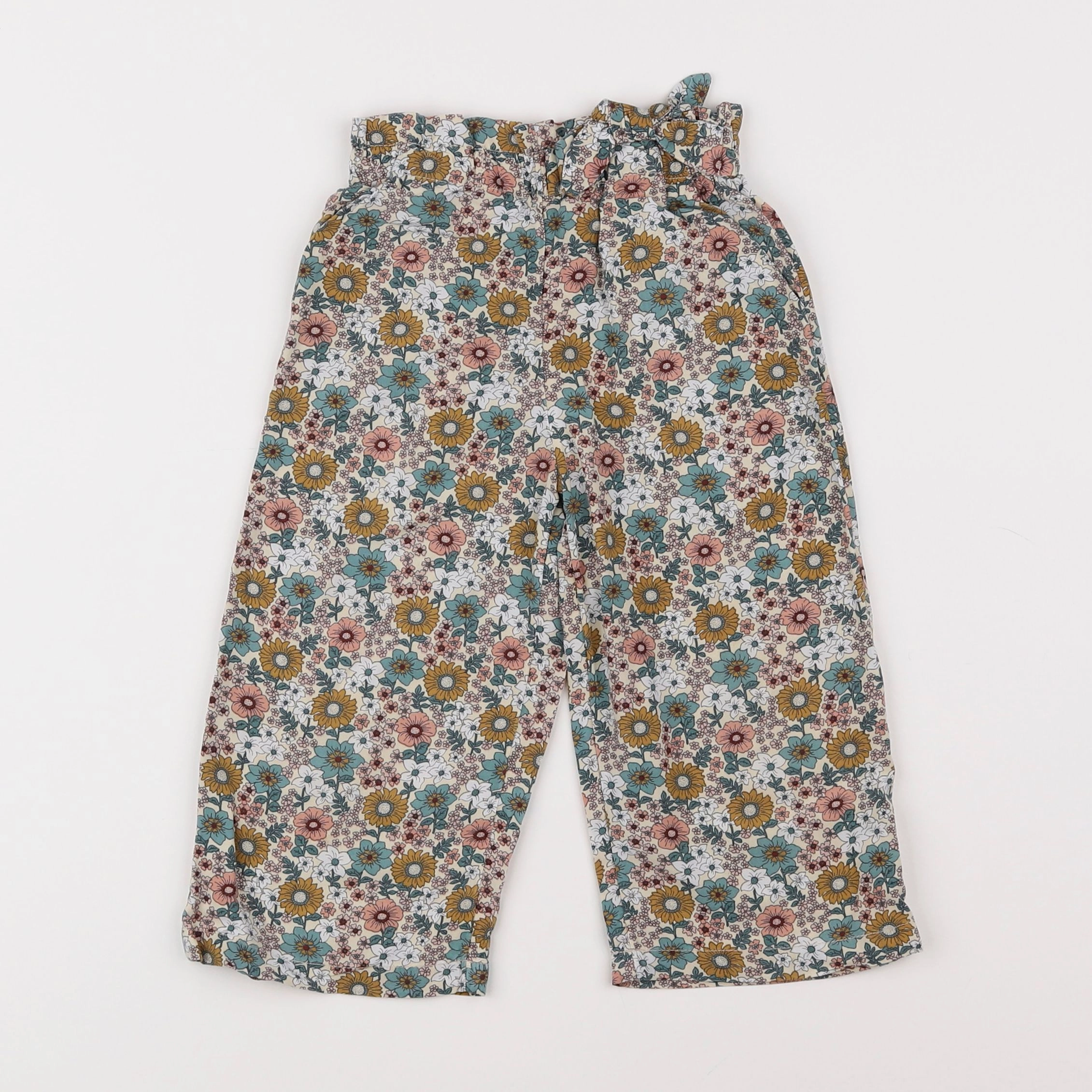 Vertbaudet - pantalon vert - 2 ans