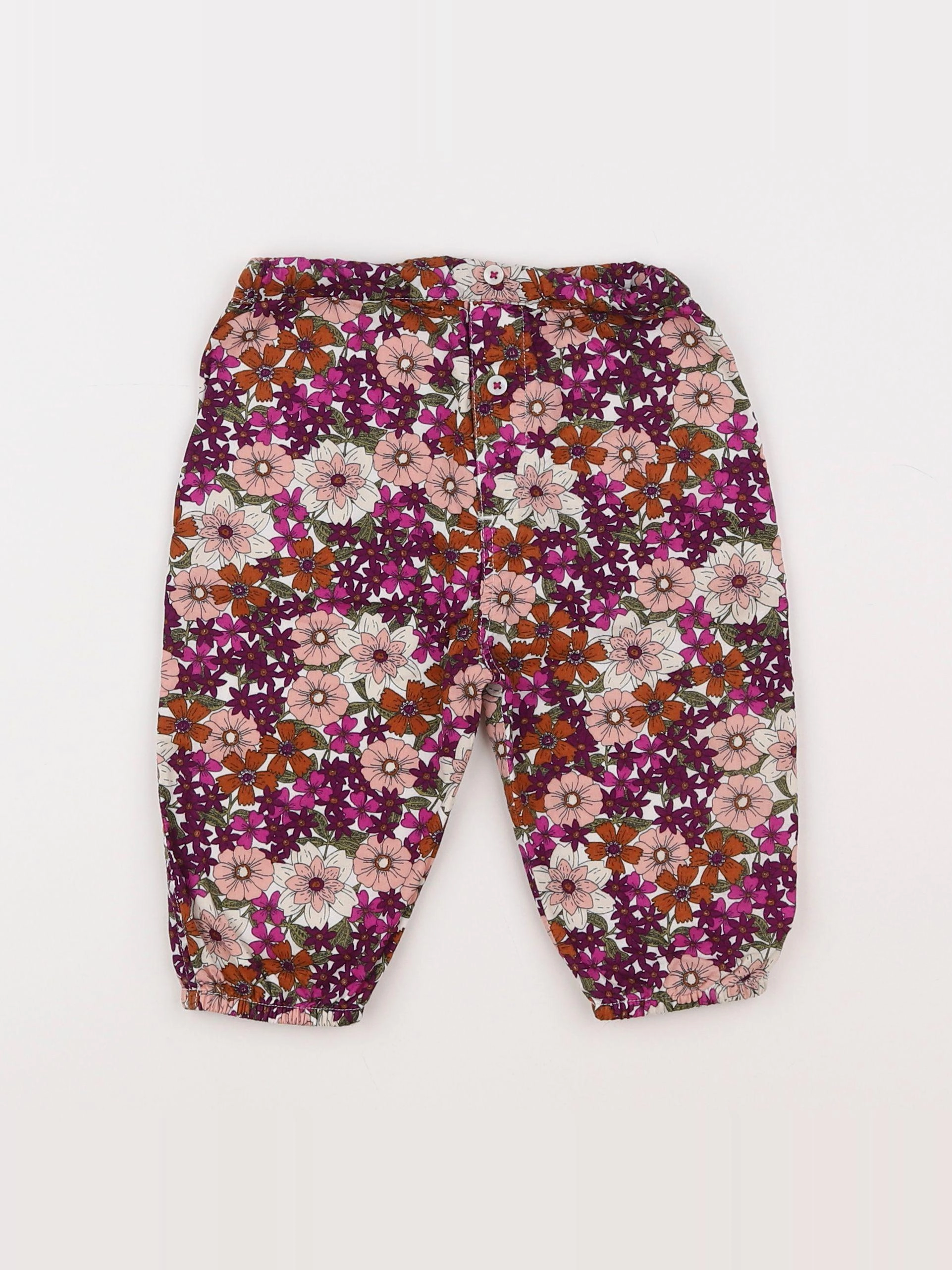 Boutchou - pantalon violet, rose - 9 mois