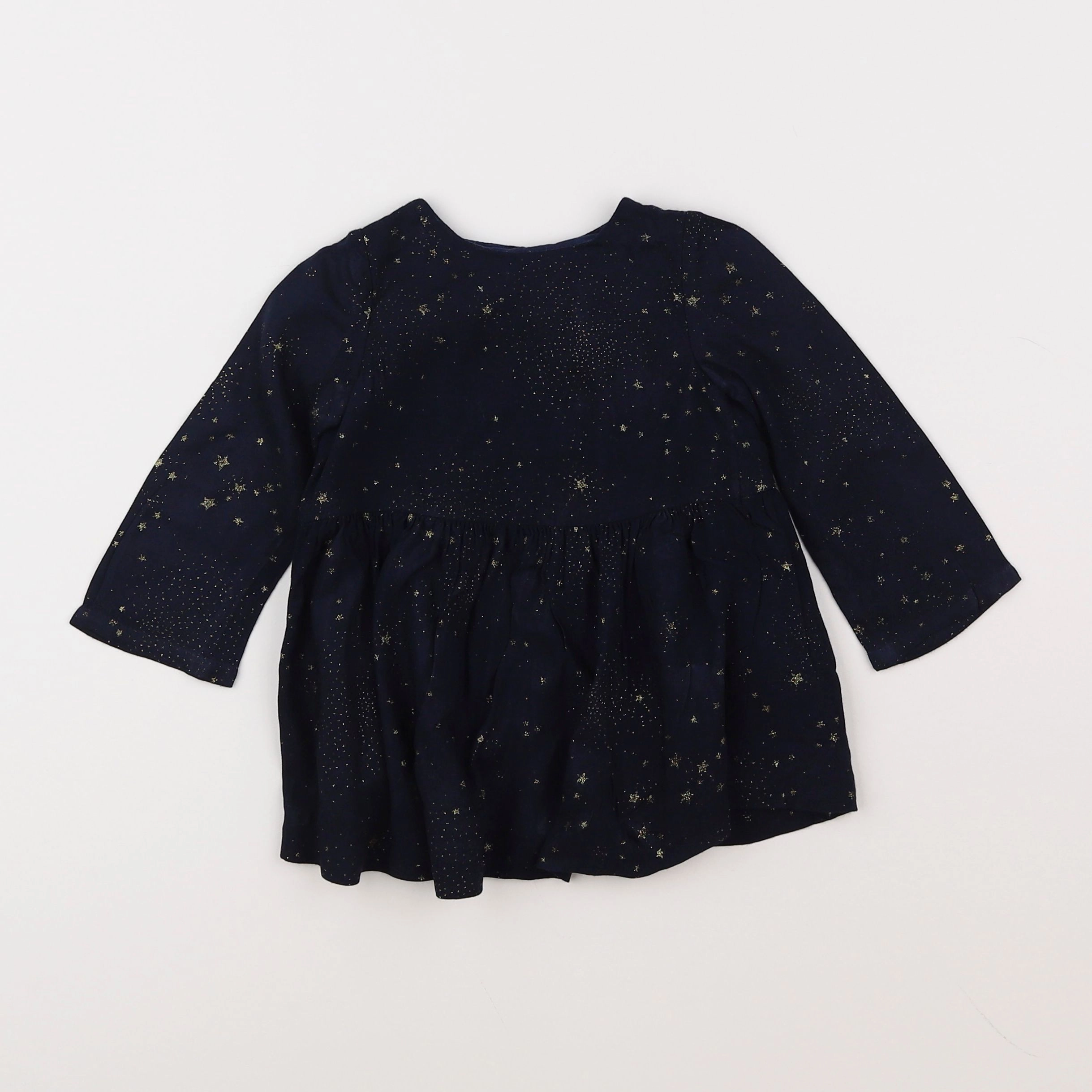 Zara - blouse bleu, or - 9/12 mois