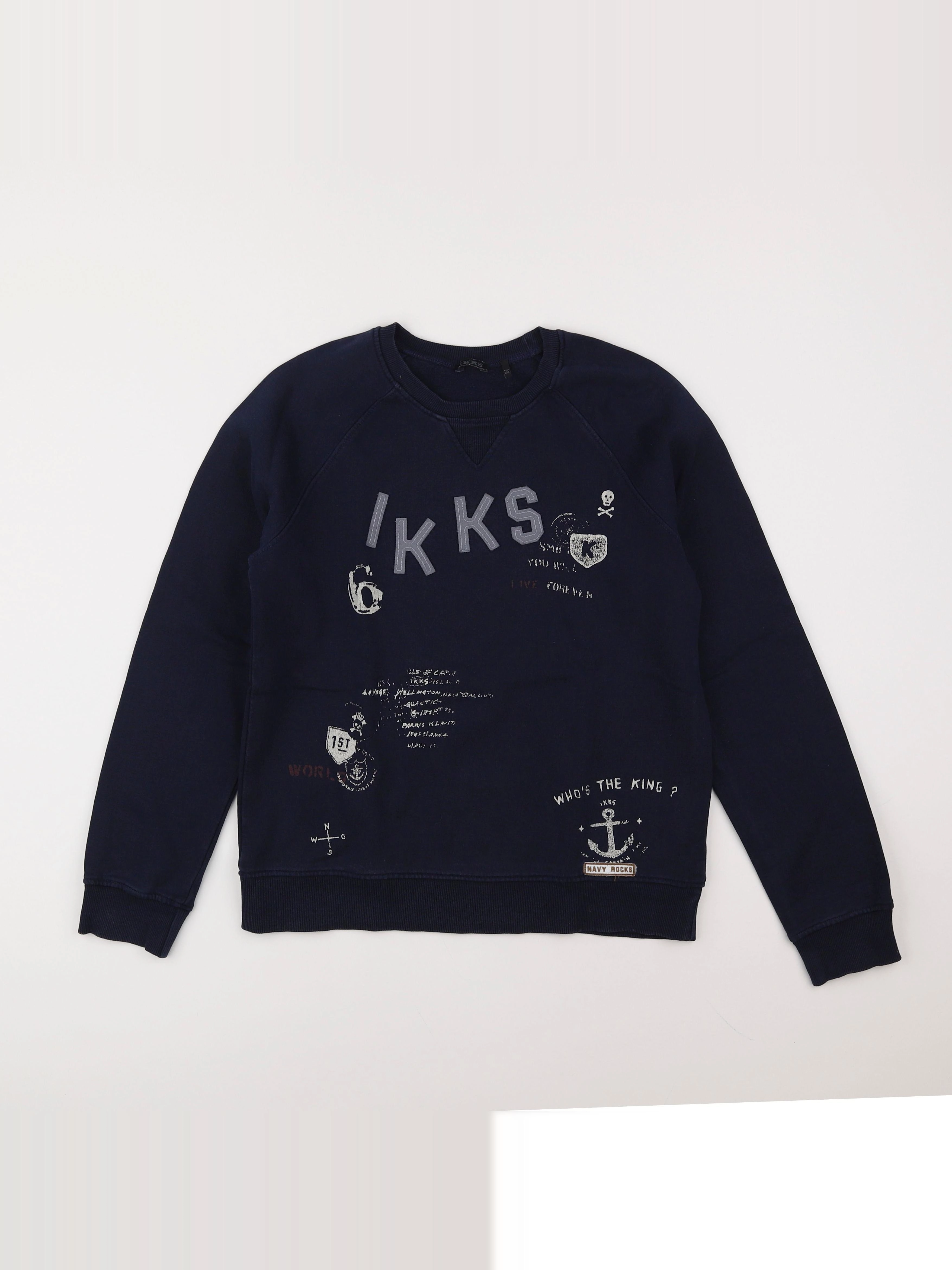 IKKS - sweat bleu - 12 ans