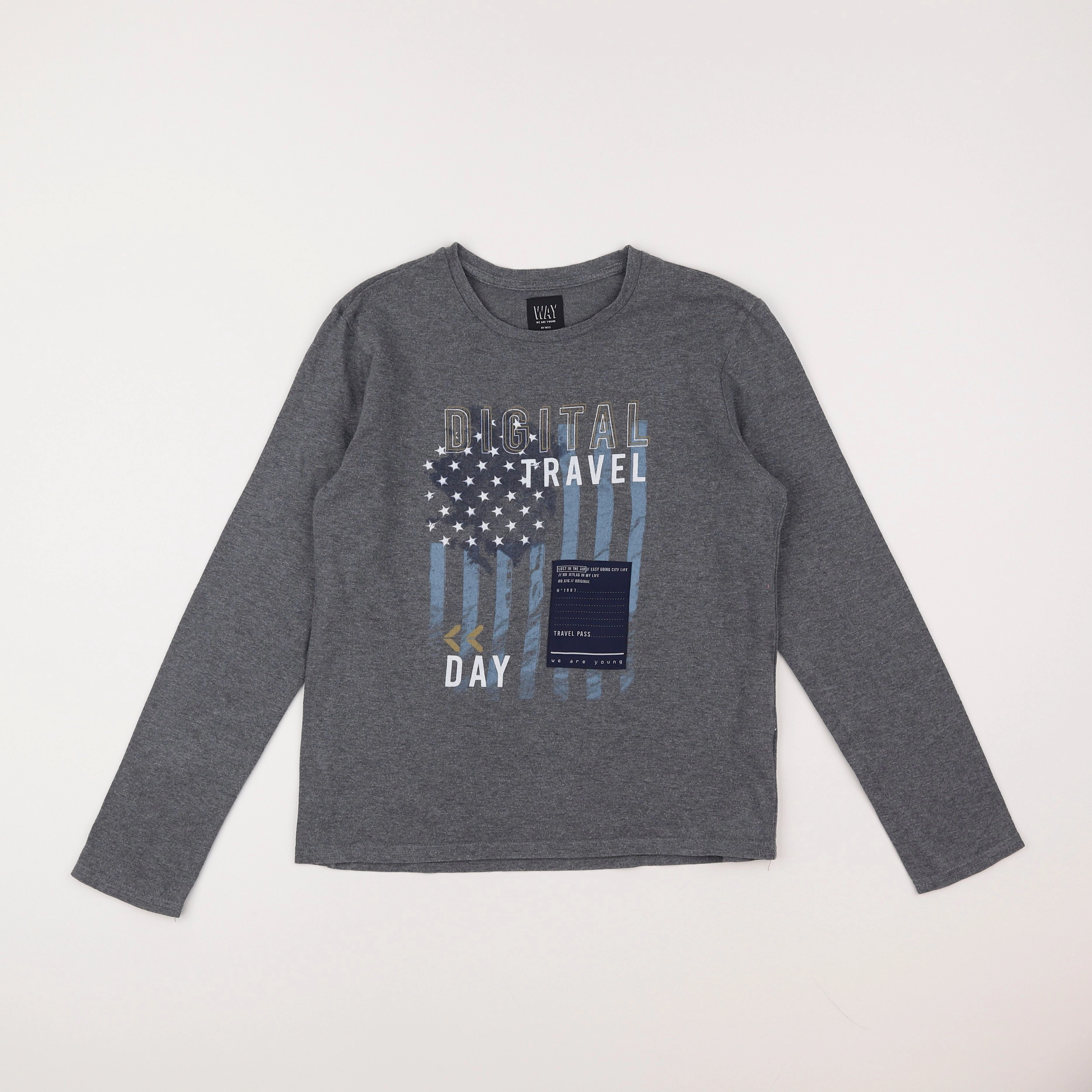 IKKS - tee-shirt gris - 12 ans