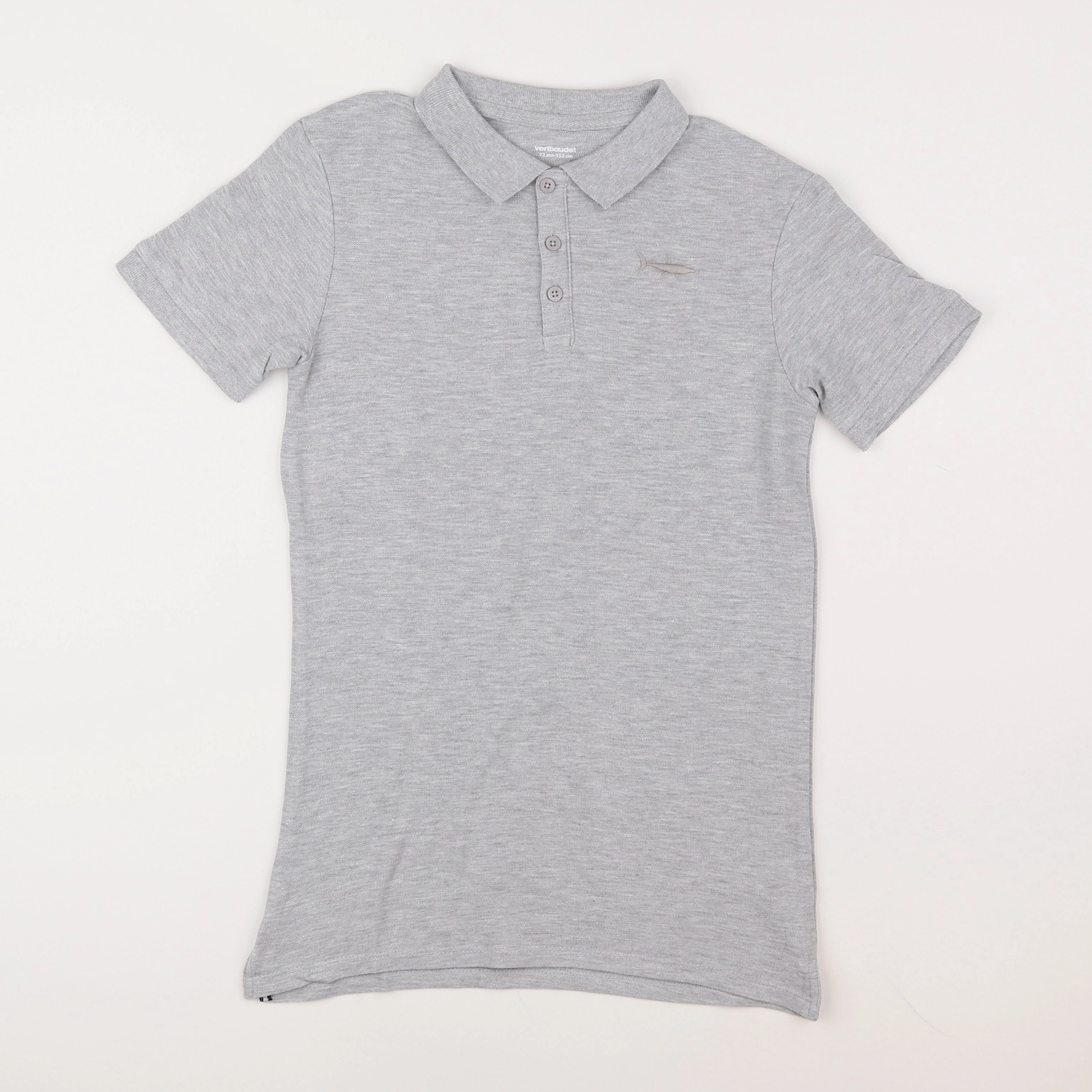 Vertbaudet - polo gris - 12 ans