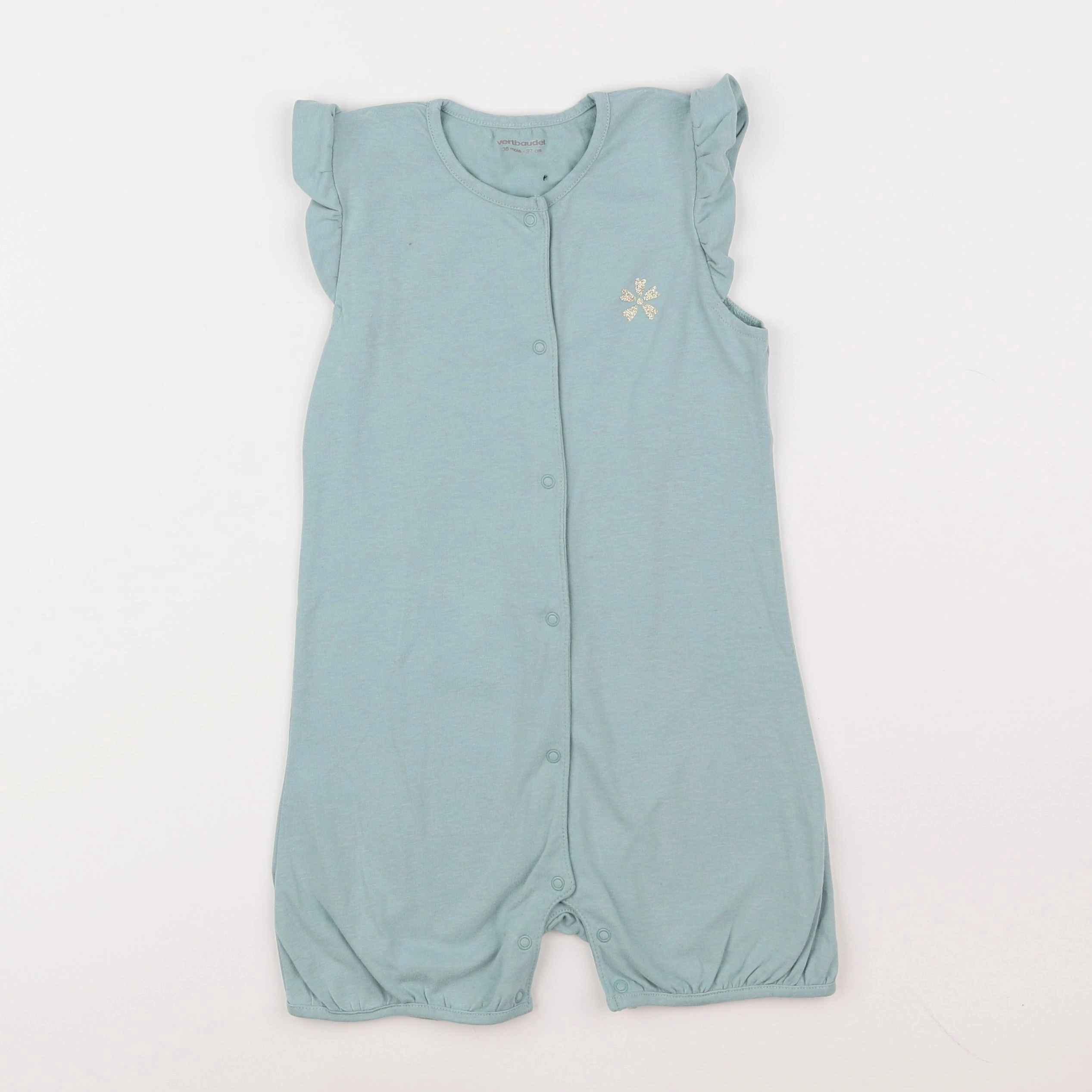 Vertbaudet - pyjama coton vert - 3 ans