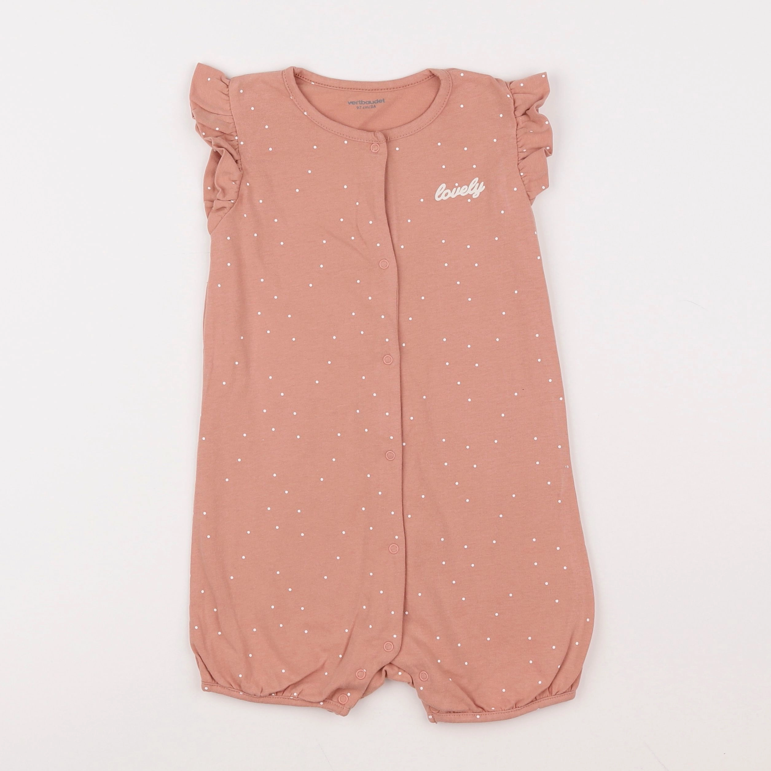 Vertbaudet - pyjama coton rose - 2 ans