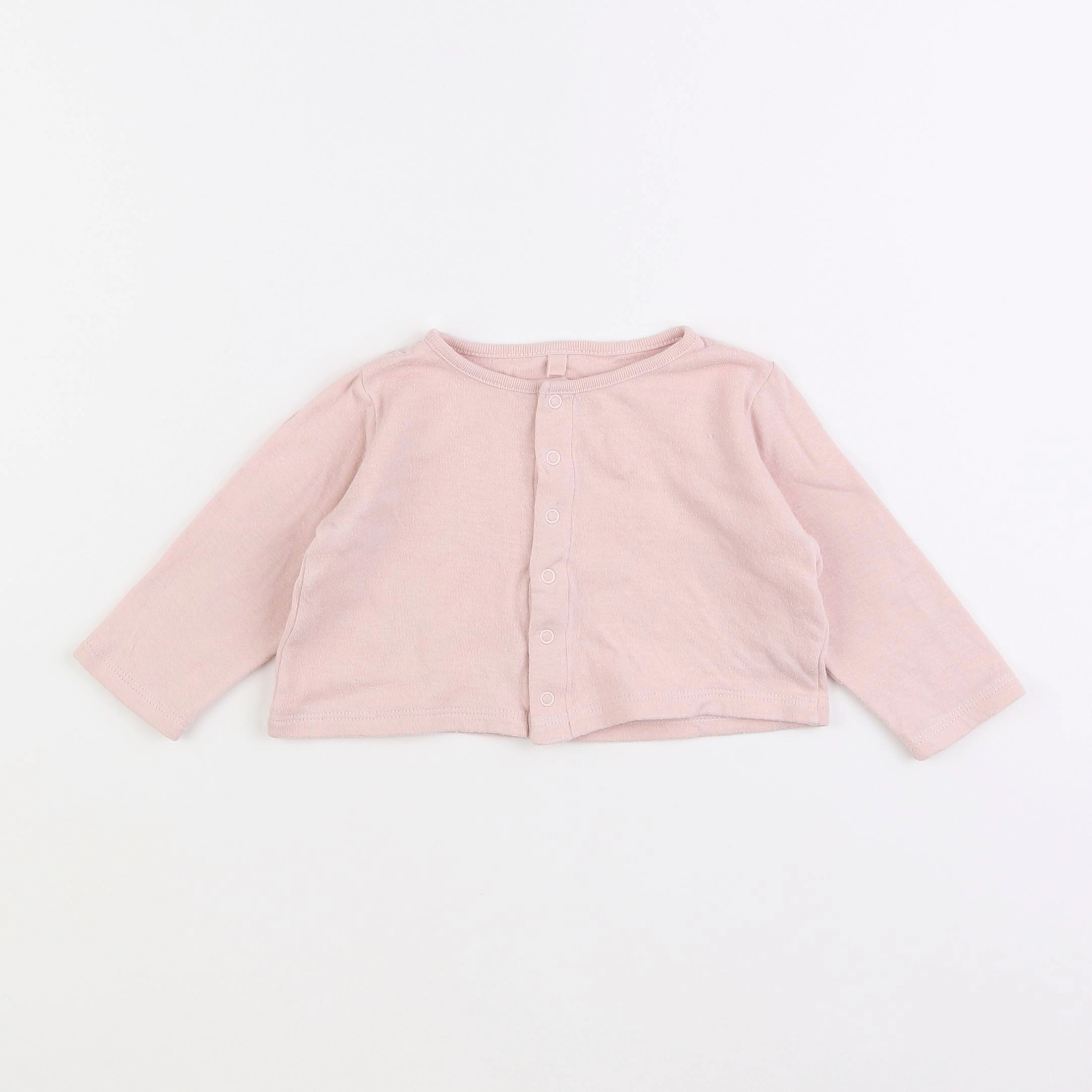 Petit Bateau - gilet rose - 12 mois