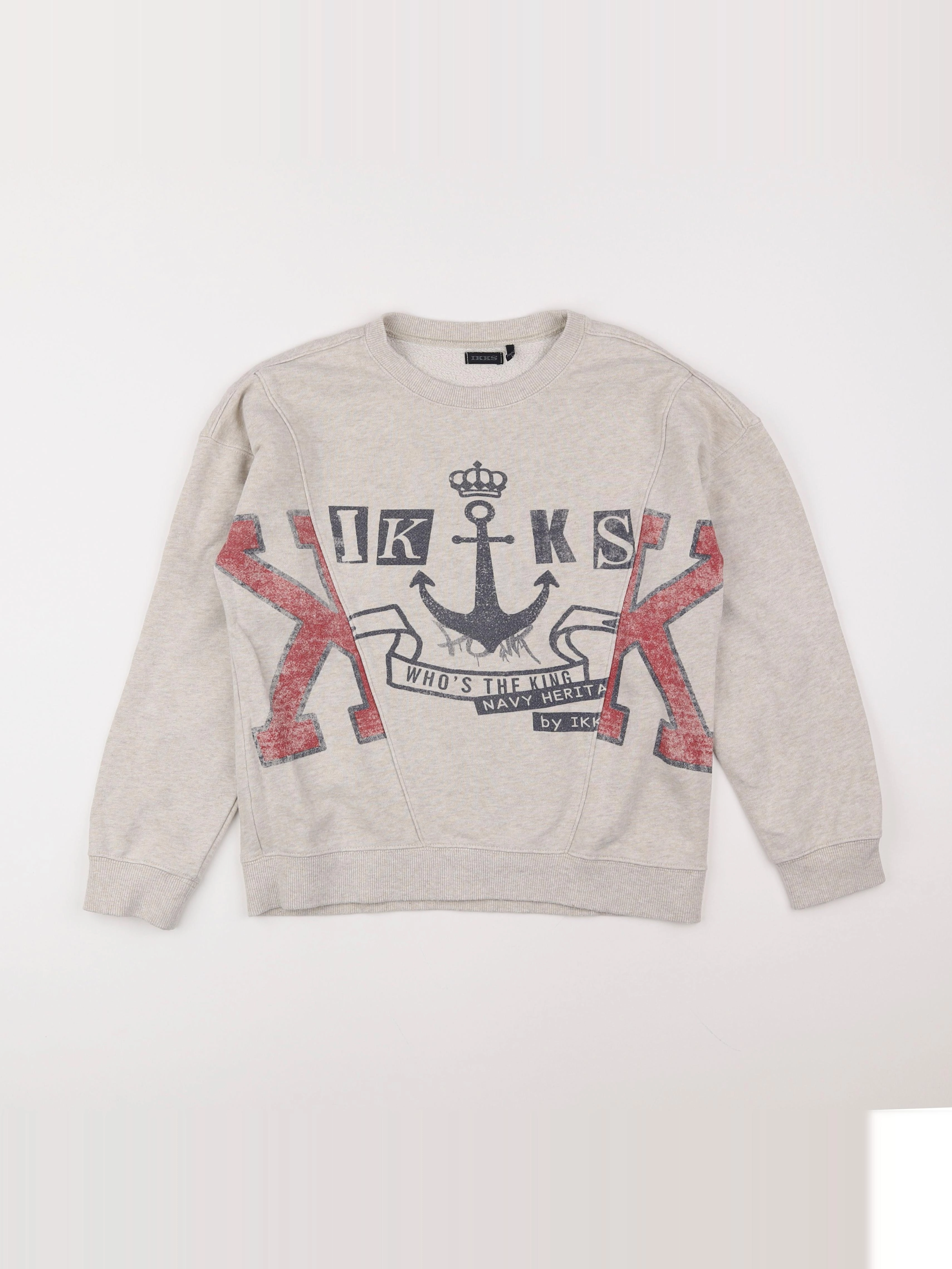 IKKS - sweat beige - 10 ans
