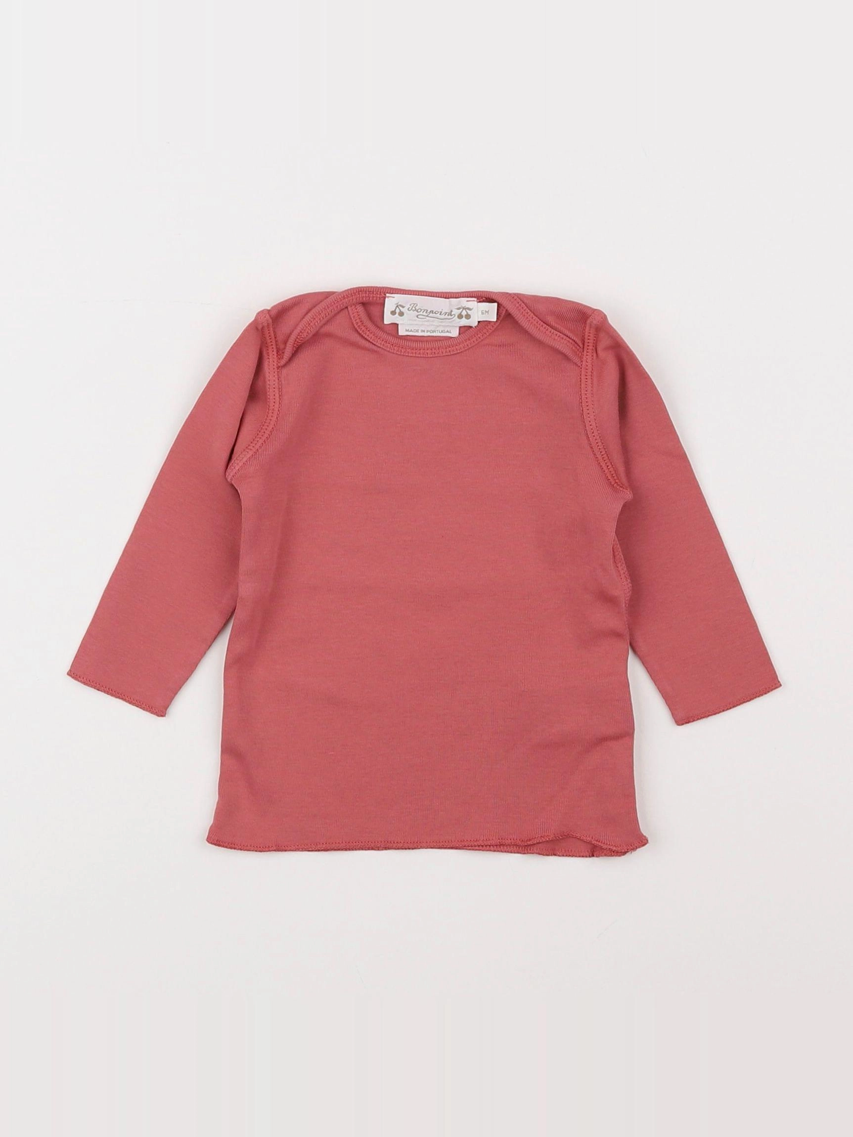 Bonpoint - maillot de corps rose - 6 mois