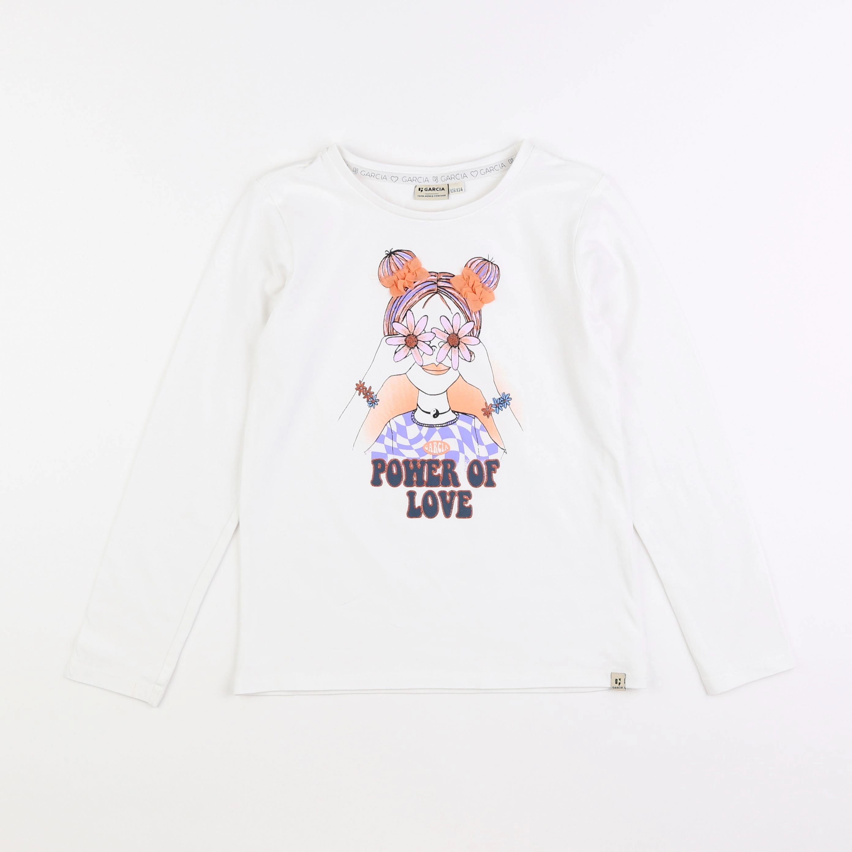 Garcia - tee-shirt blanc - 8/9 ans