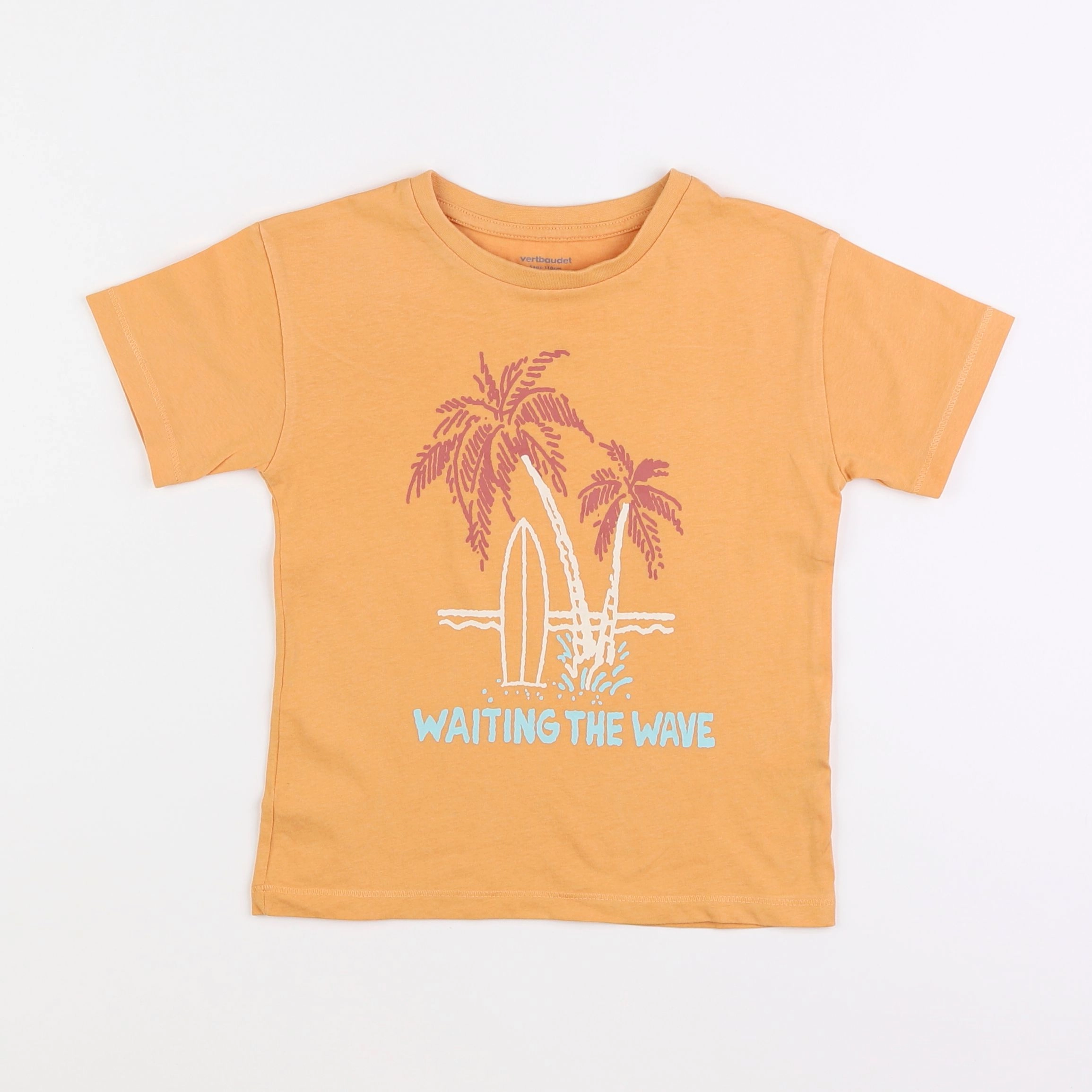 Vertbaudet - tee-shirt orange - 5 ans