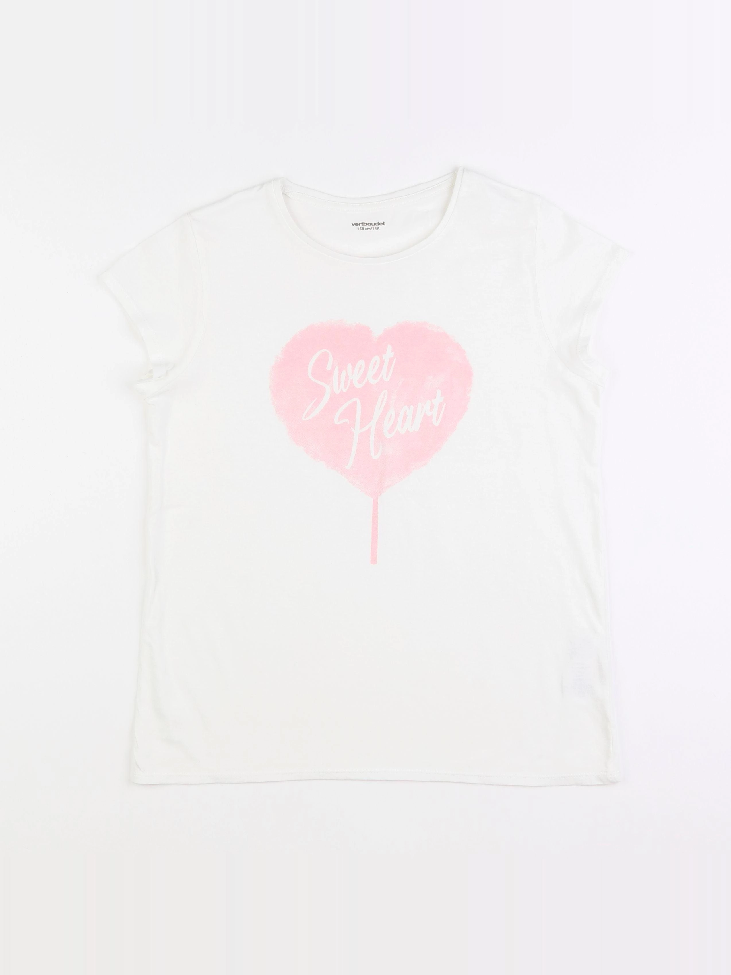 Vertbaudet - tee-shirt blanc - 14 ans