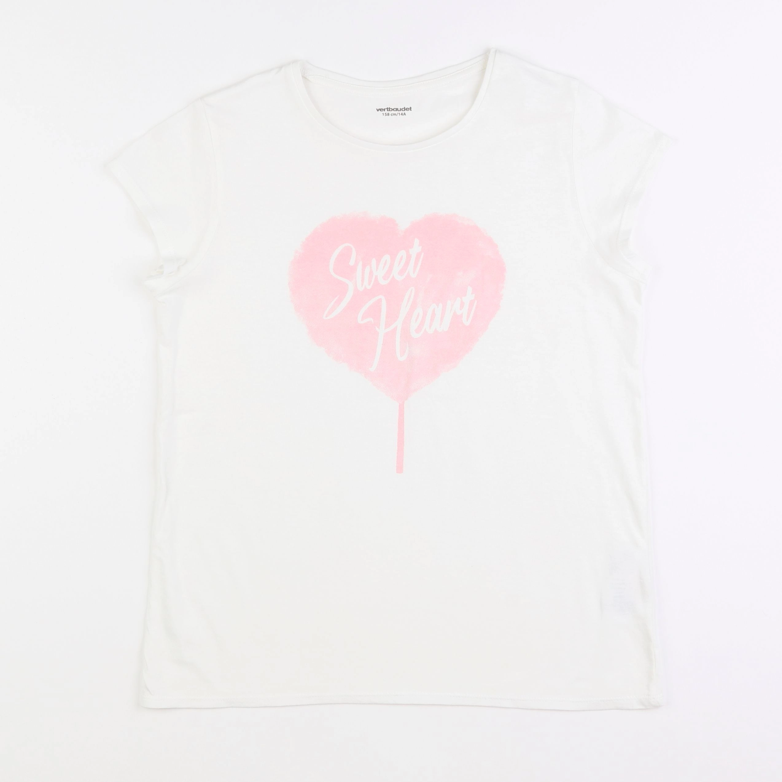 Vertbaudet - tee-shirt blanc - 14 ans