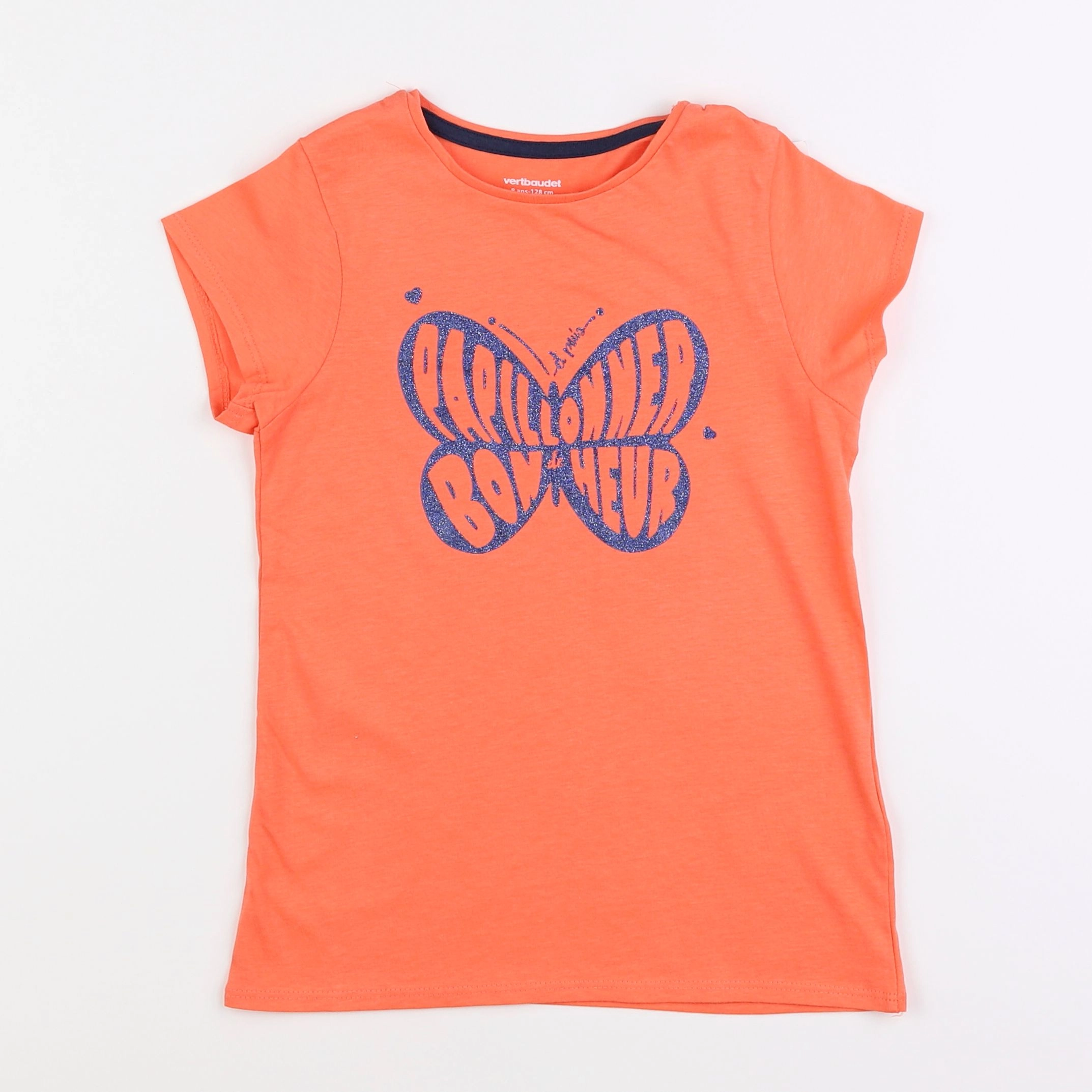 Vertbaudet - tee-shirt orange - 8 ans