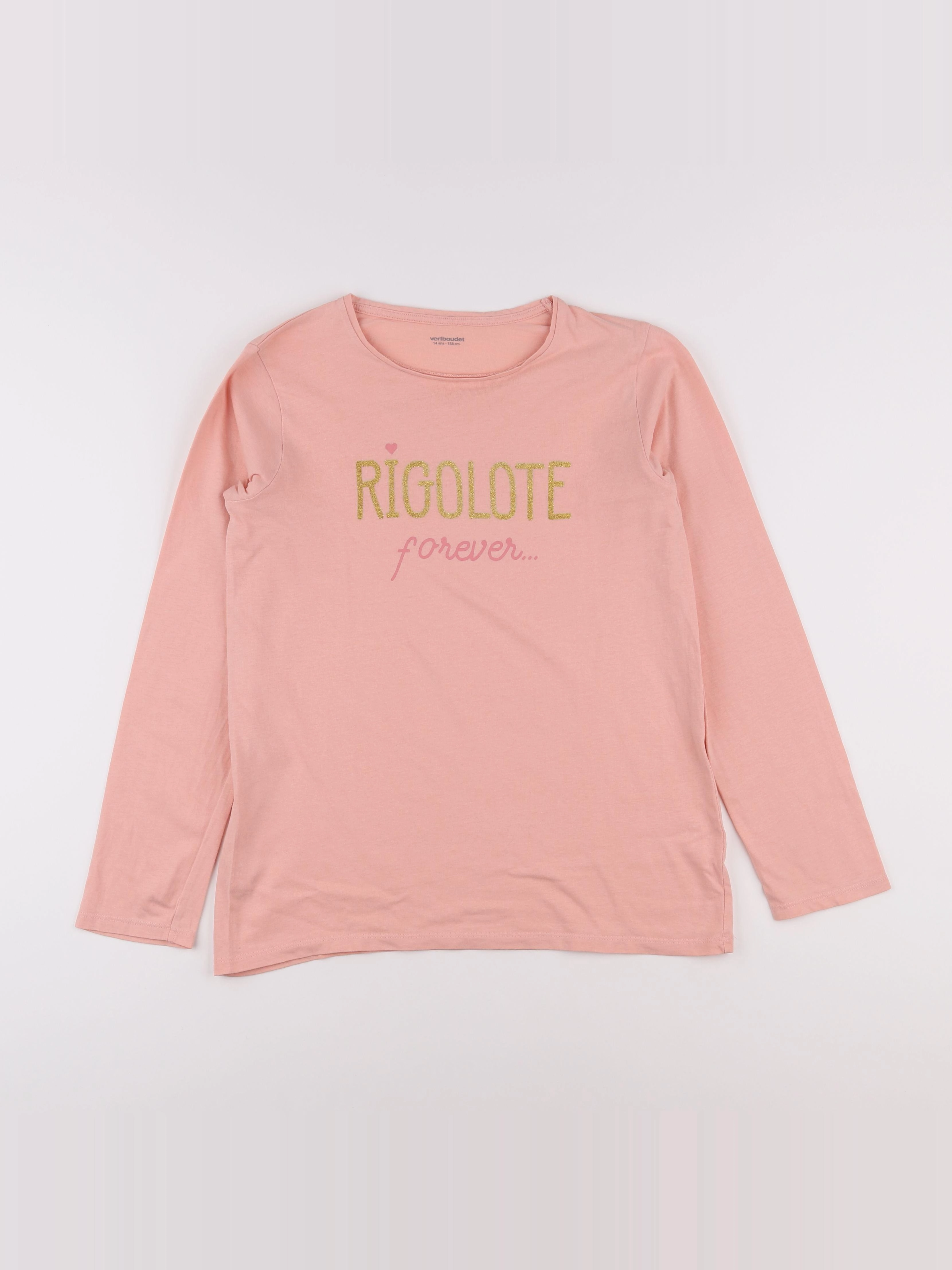 Vertbaudet - tee-shirt rose - 14 ans